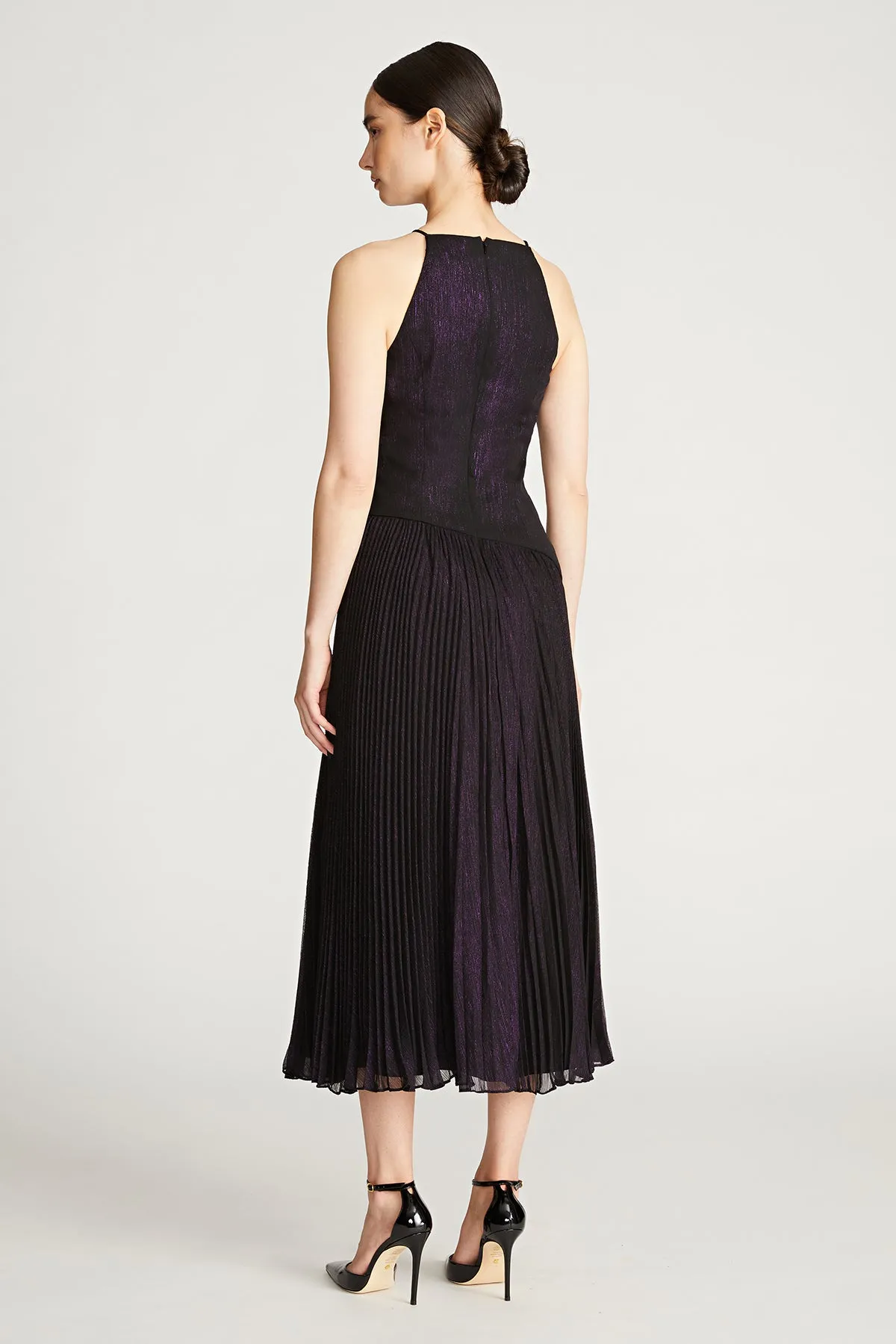 Serenity Dress In Foil Chiffon sold by H by Halston product image thumbnail 2