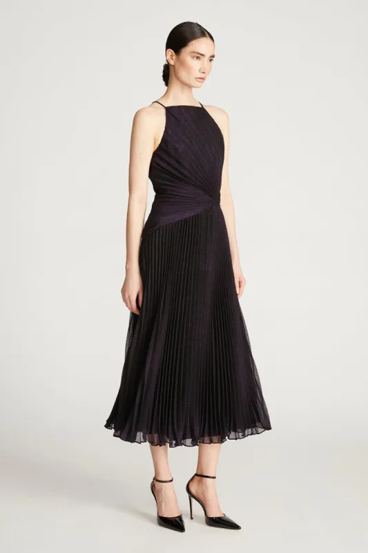 Serenity Dress In Foil Chiffon sold by H by Halston