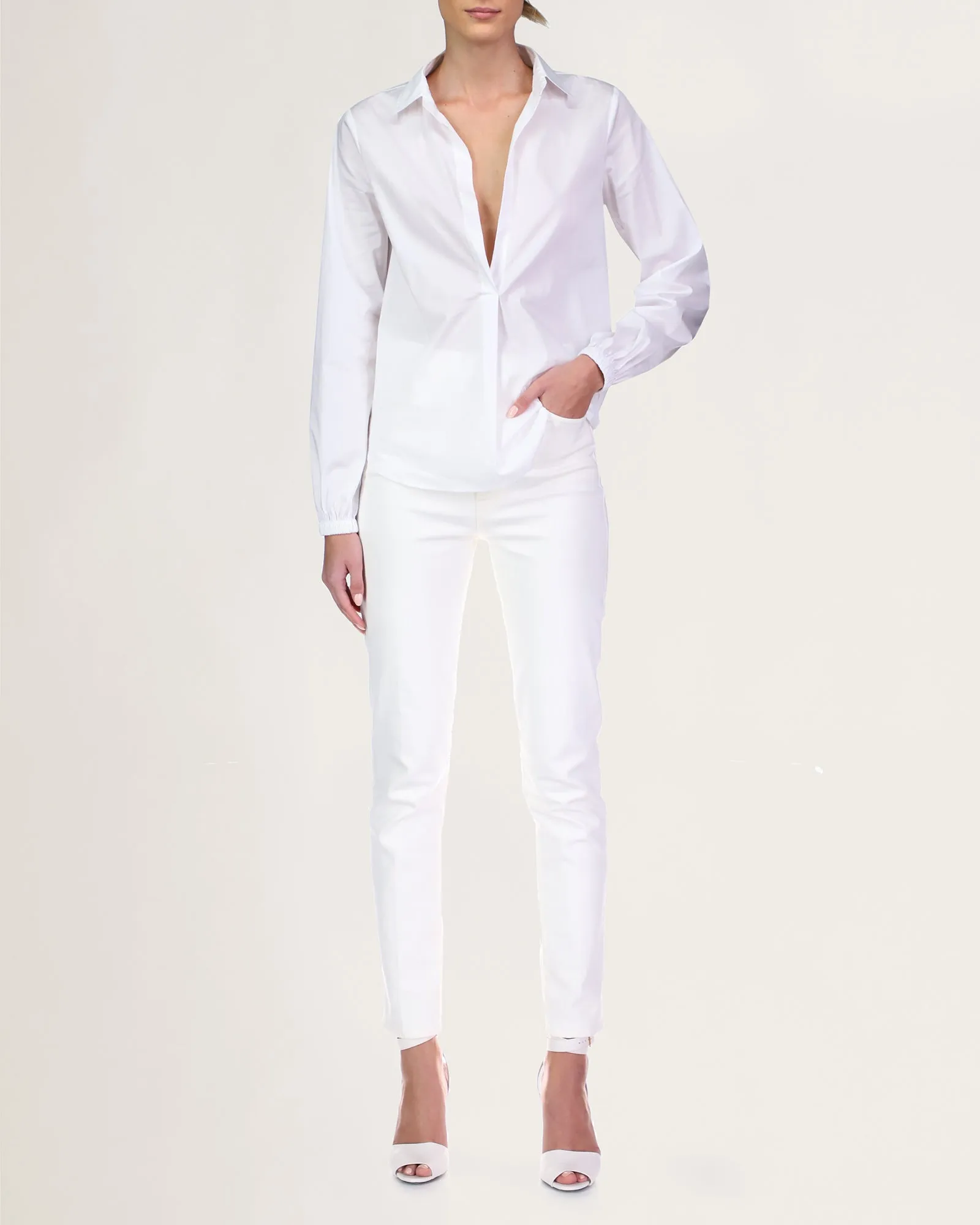 Mina Cotton Shirt sold by H by Halston