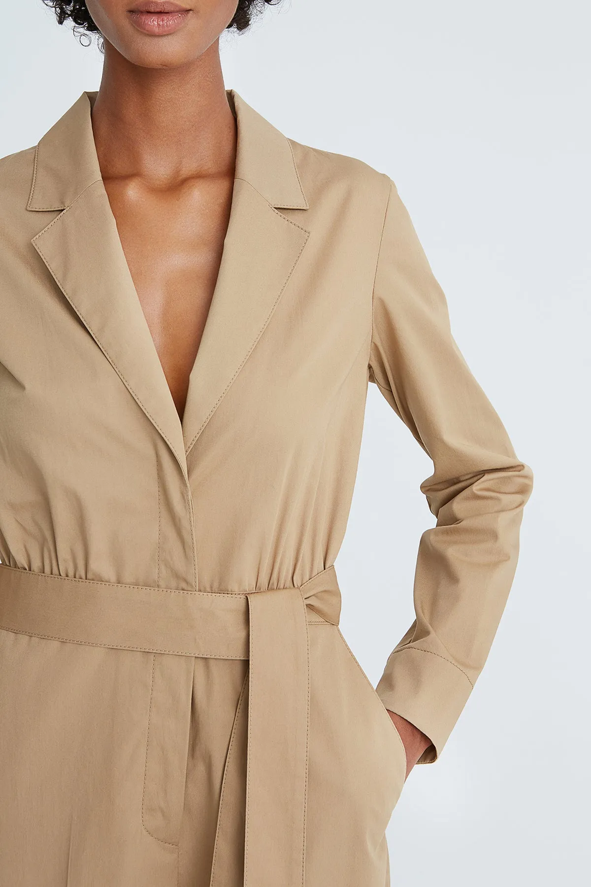 Blakely Twill Belted Jumpsuit sold by H by Halston product image thumbnail 5