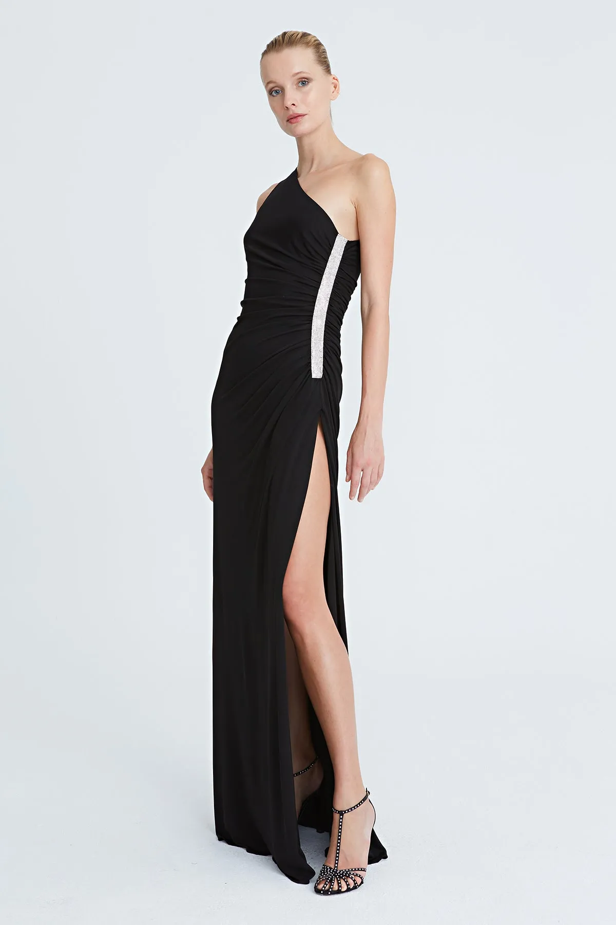 Amira Jersey Gown with Crystals sold by H by Halston product image thumbnail 4