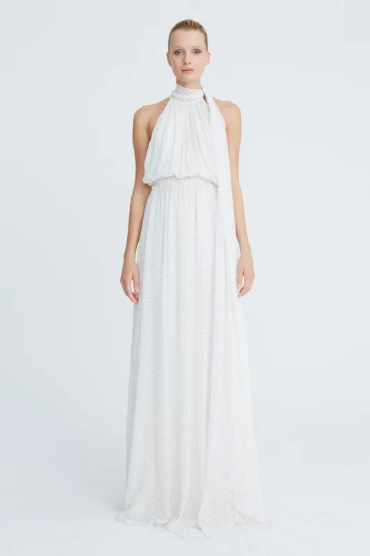 Cecilia Chiffon Blouson Gown sold by H by Halston