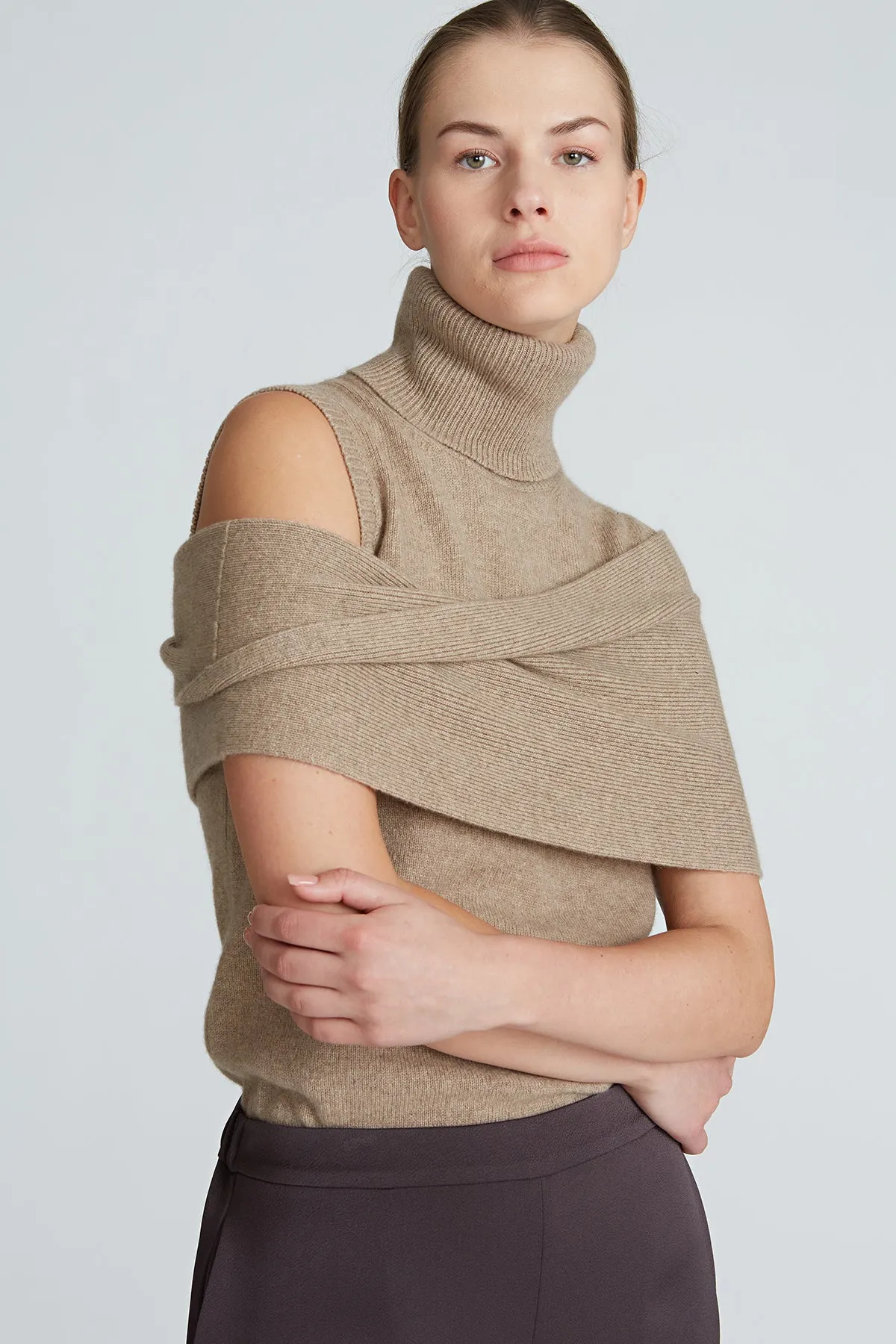 Olive Sleeveless Turtleneck sold by H by Halston