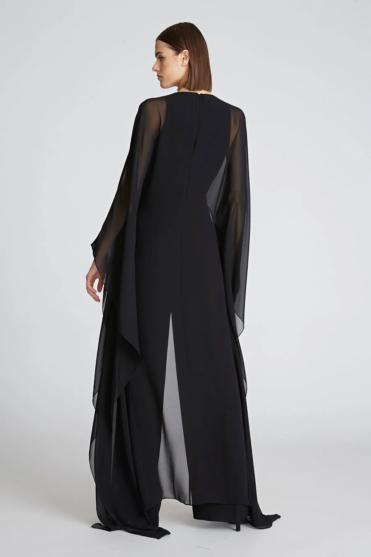 Esme Jumpsuit In Crepe and Chiffon sold by H by Halston product image thumbnail 2