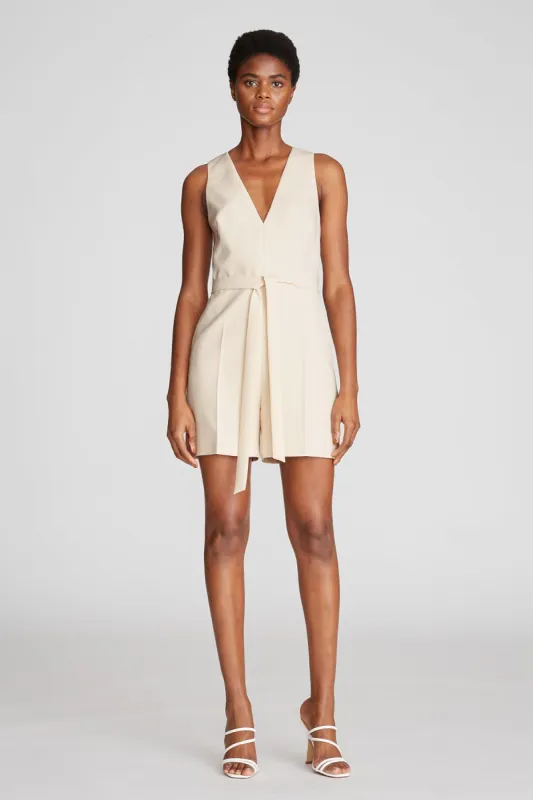 Jordan Romper In Stretch Crepe made by H by Halston