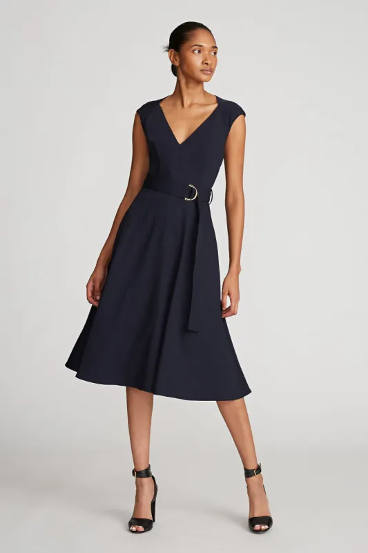 Shelbee Dress In Tech Suiting sold by H by Halston