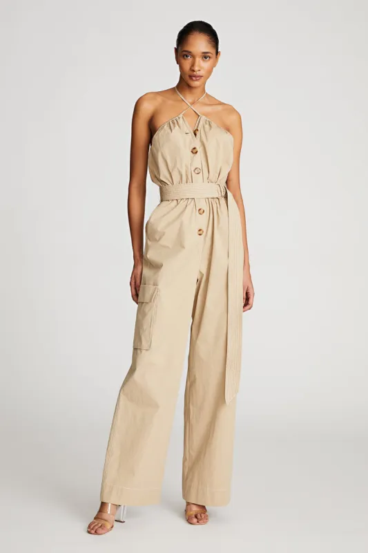 Bari Jumpsuit In Cotton Nylon sold by H by Halston
