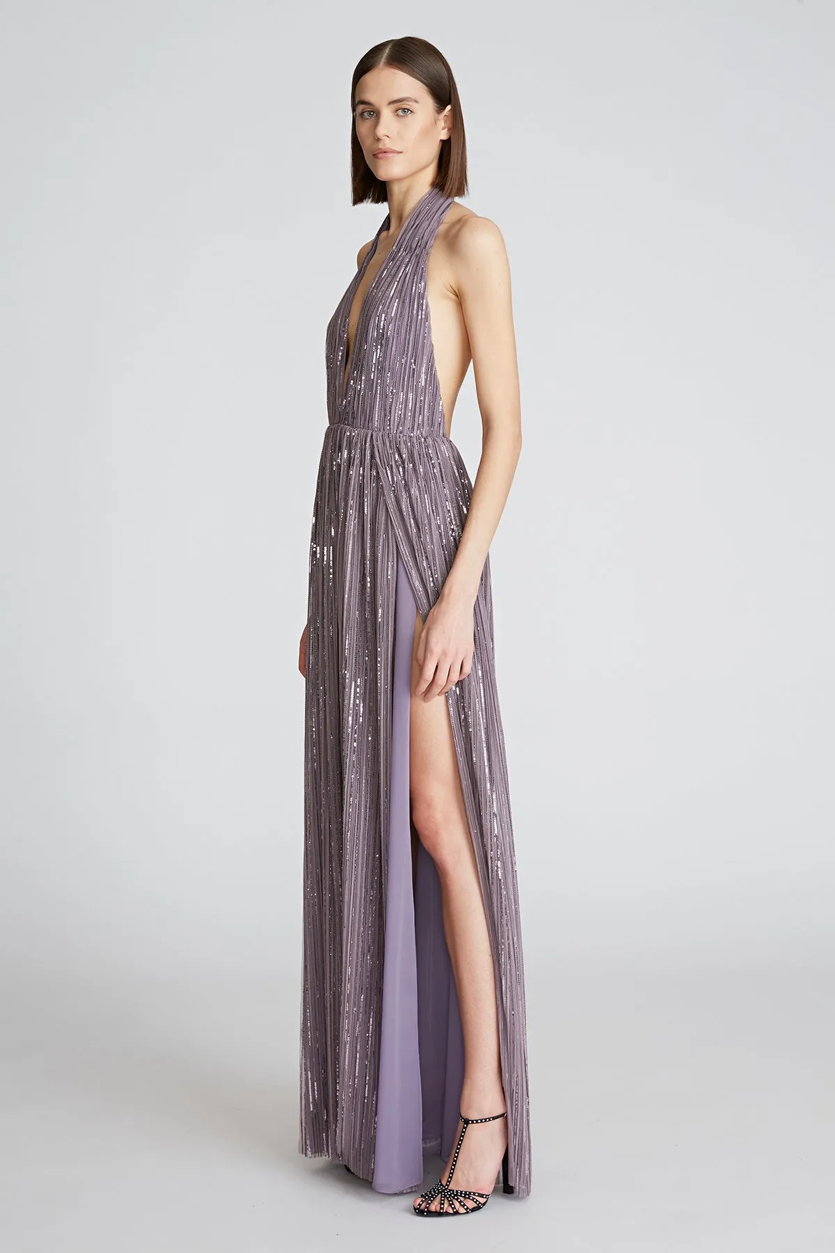 Valery Gown In Pleated Sequins sold by H by Halston product image thumbnail 3