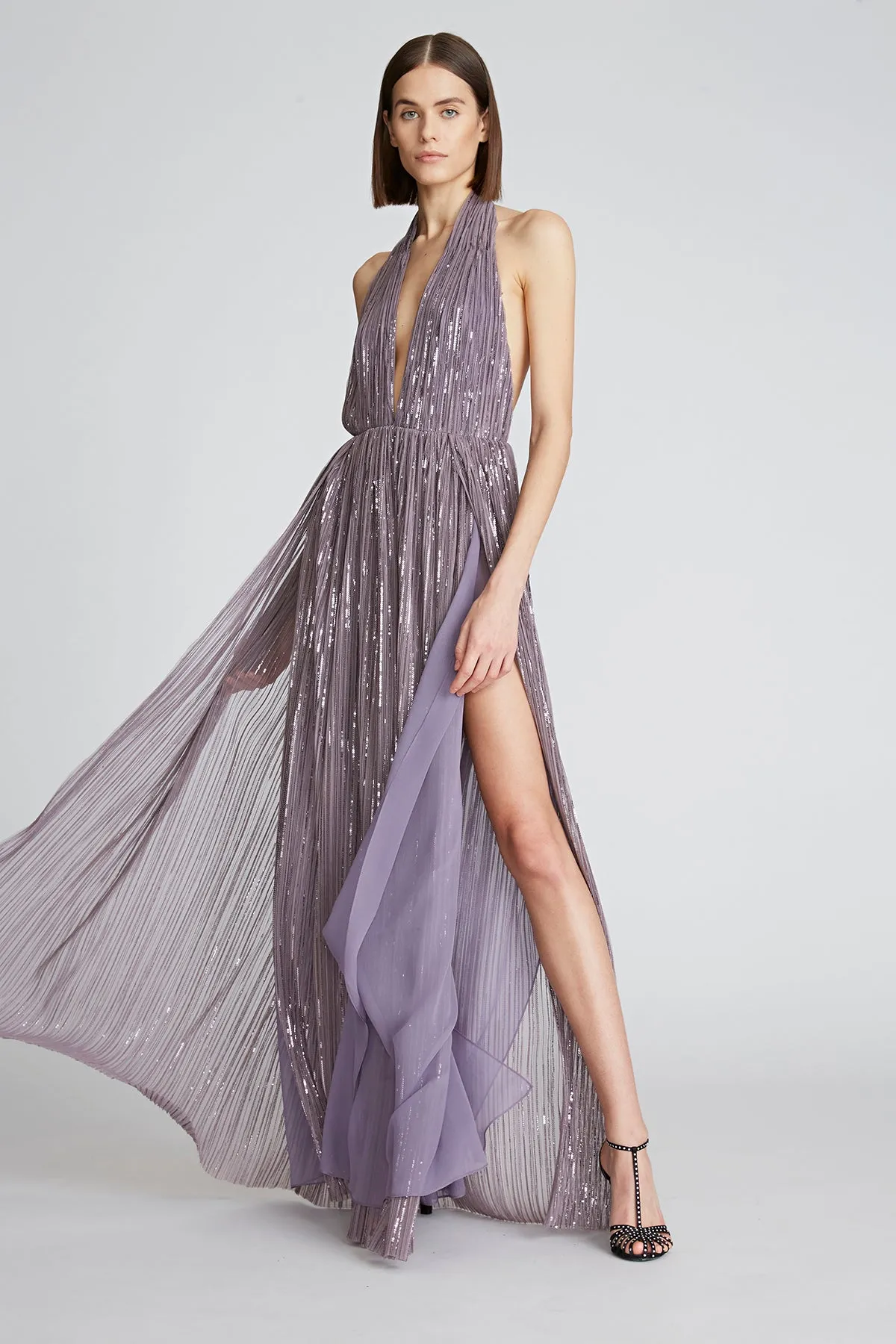 Valery Gown In Pleated Sequins sold by H by Halston product image thumbnail 5