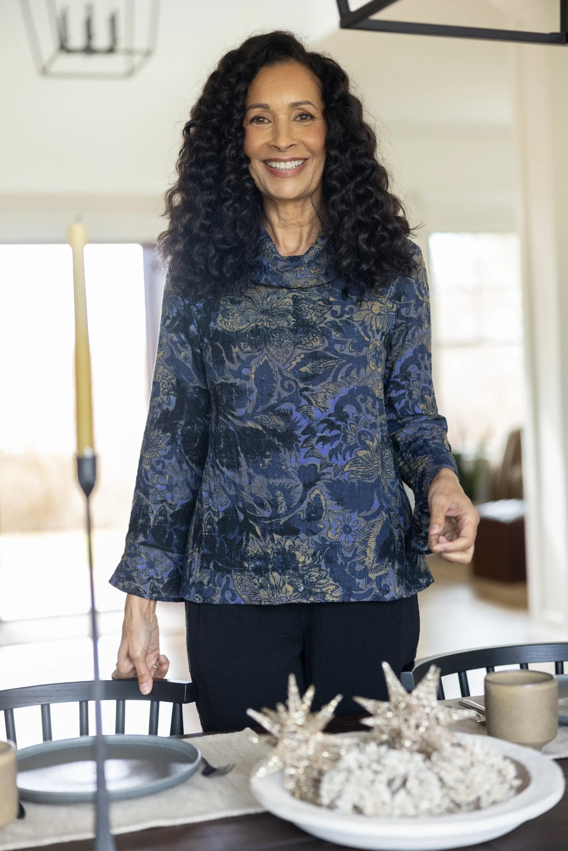 Express Travel Jacobian Floral Cowl Pullover sold by Habitat product image thumbnail 3