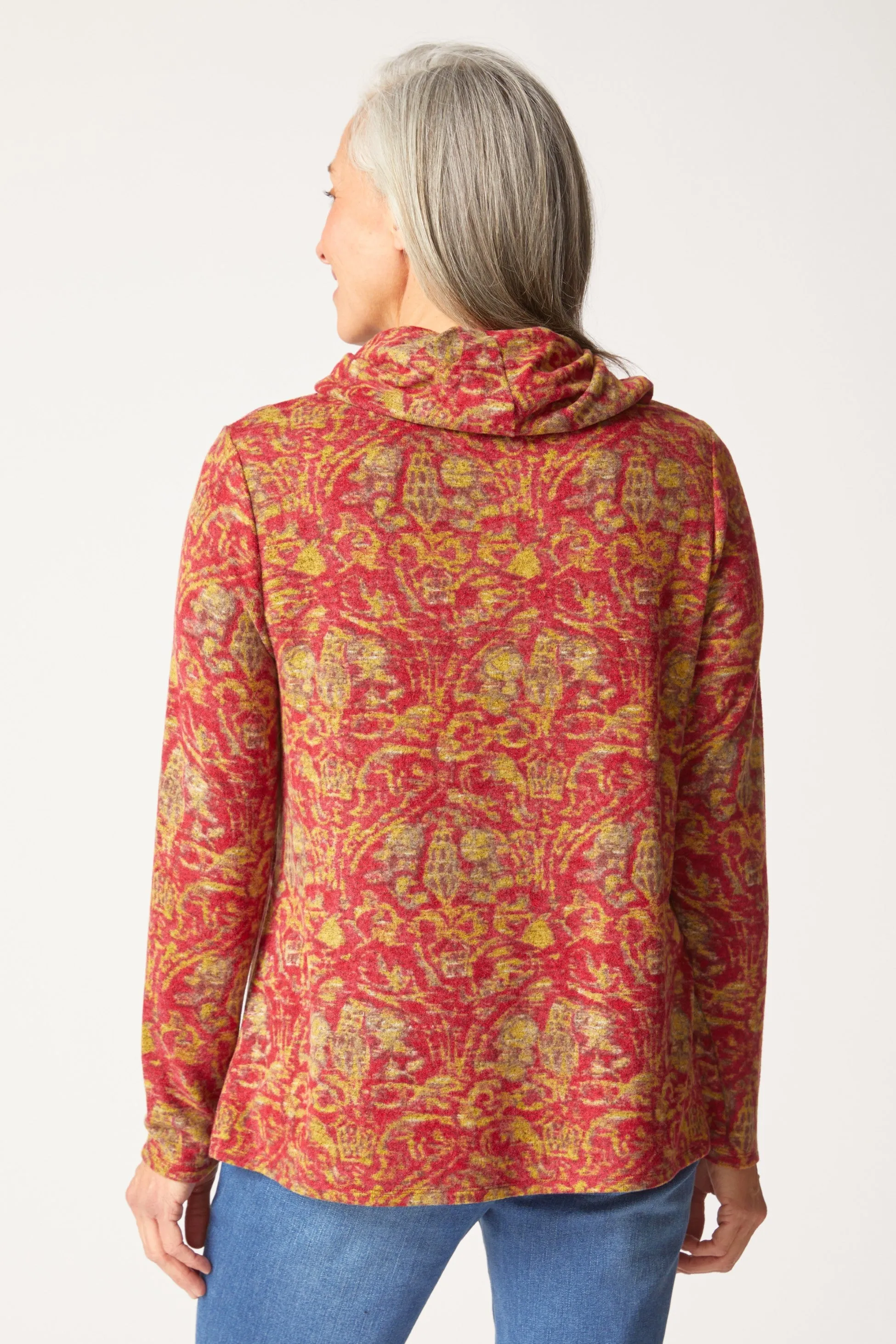 Super Soft Fleece Tapestry Cowl Neck sold by Habitat product image thumbnail 3