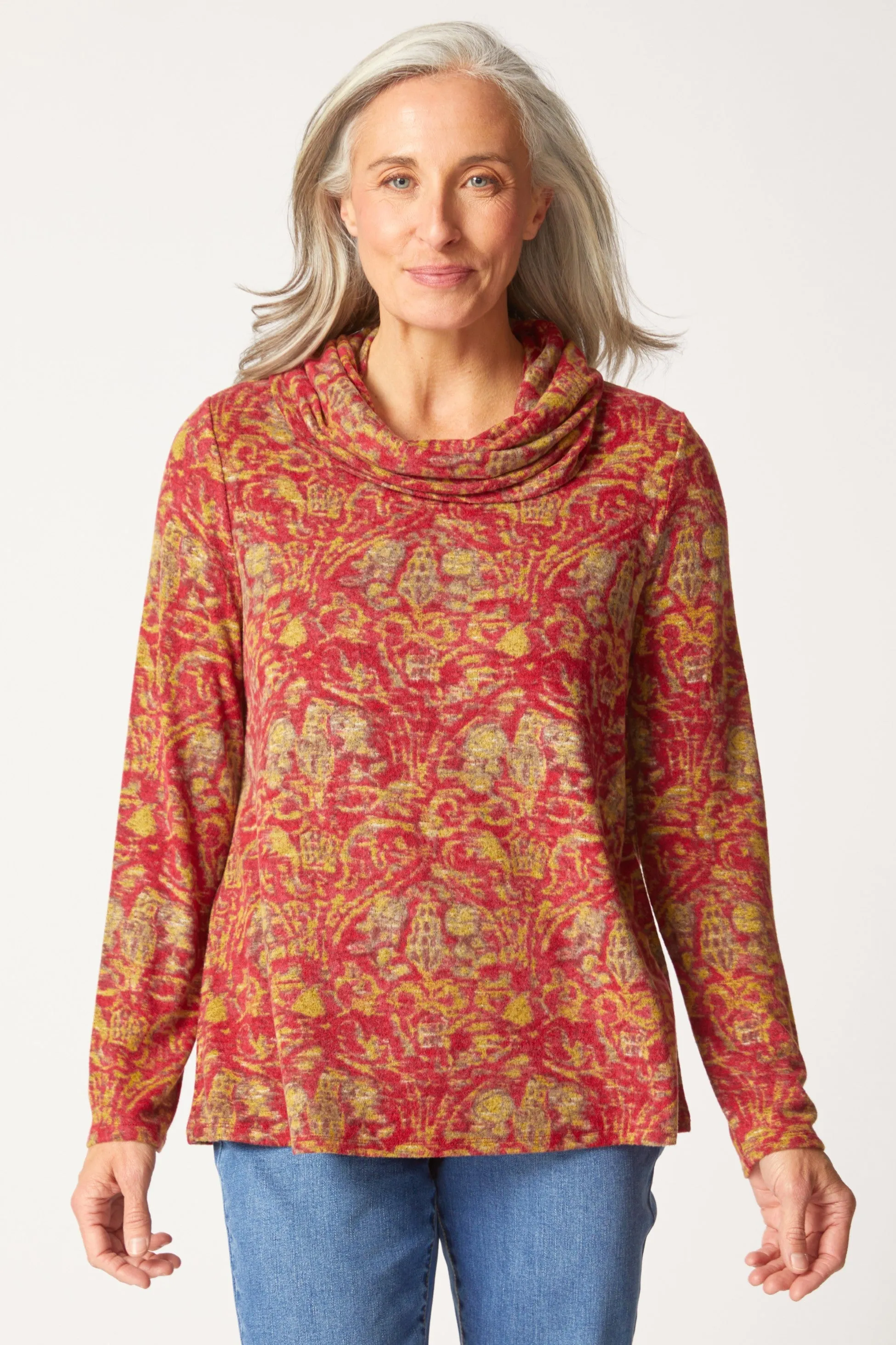 Super Soft Fleece Tapestry Cowl Neck sold by Habitat