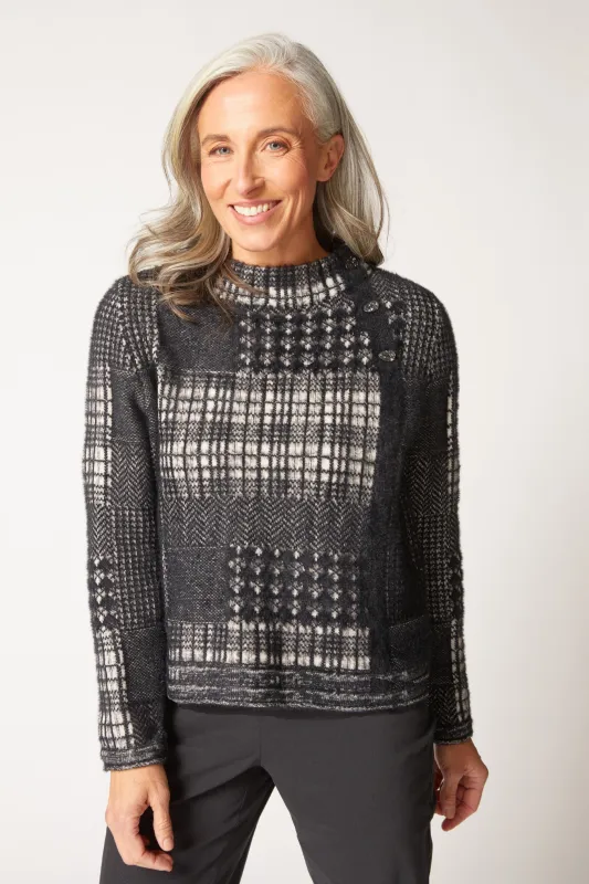 Mixed Windowpane Pullover sold by Habitat