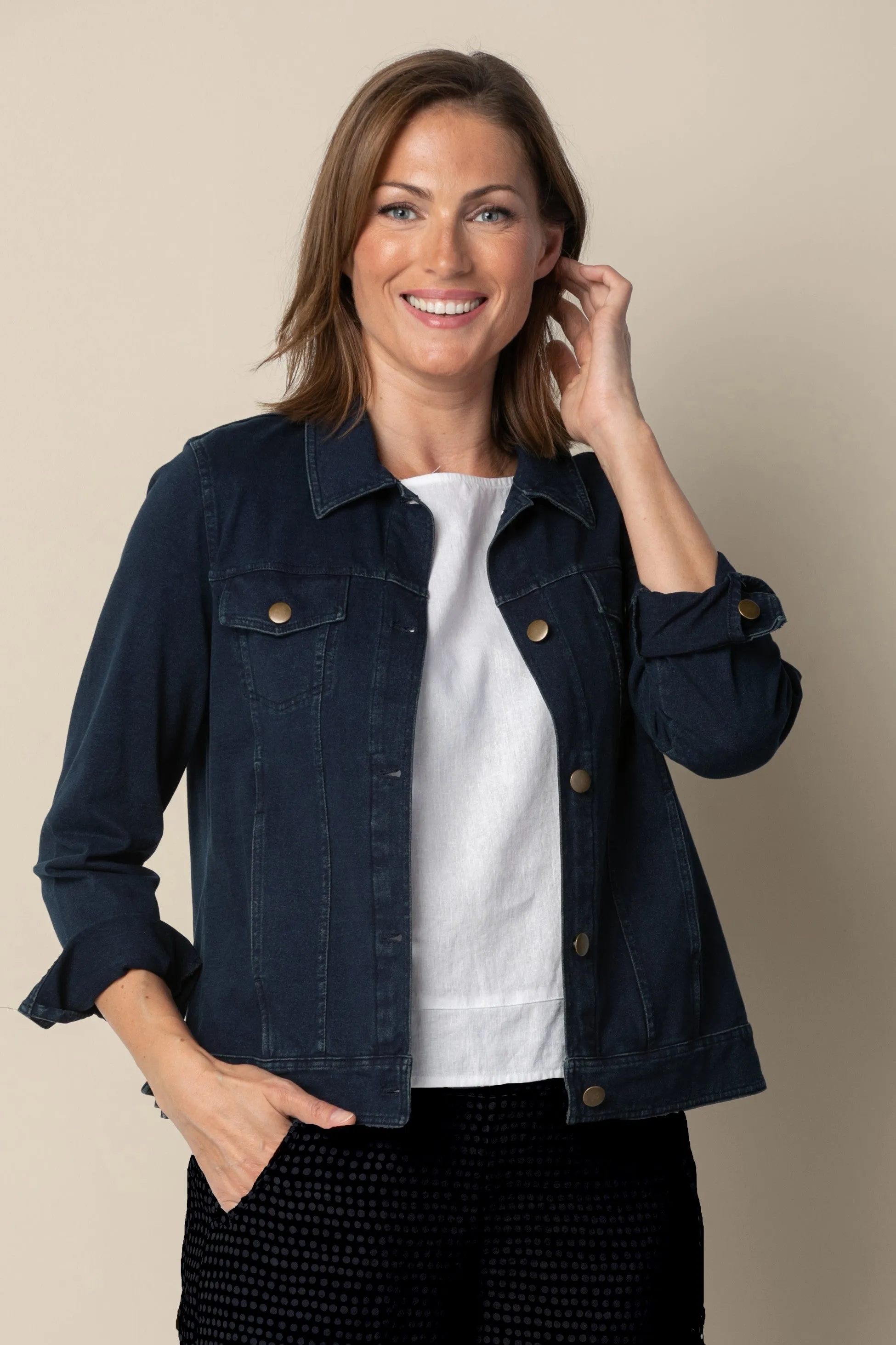 Stonewash Knit Jean Jacket sold by Habitat