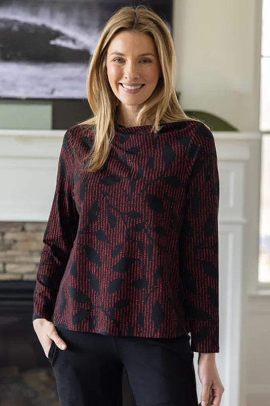 Core Travel Drape Collar Top sold by Habitat