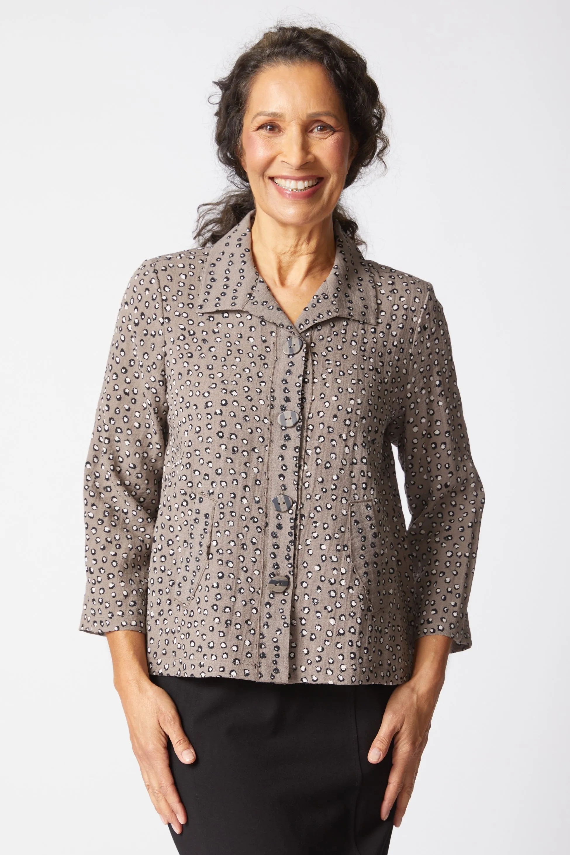 Express Travel Organic Dot Pleat Back Jacket sold by Habitat