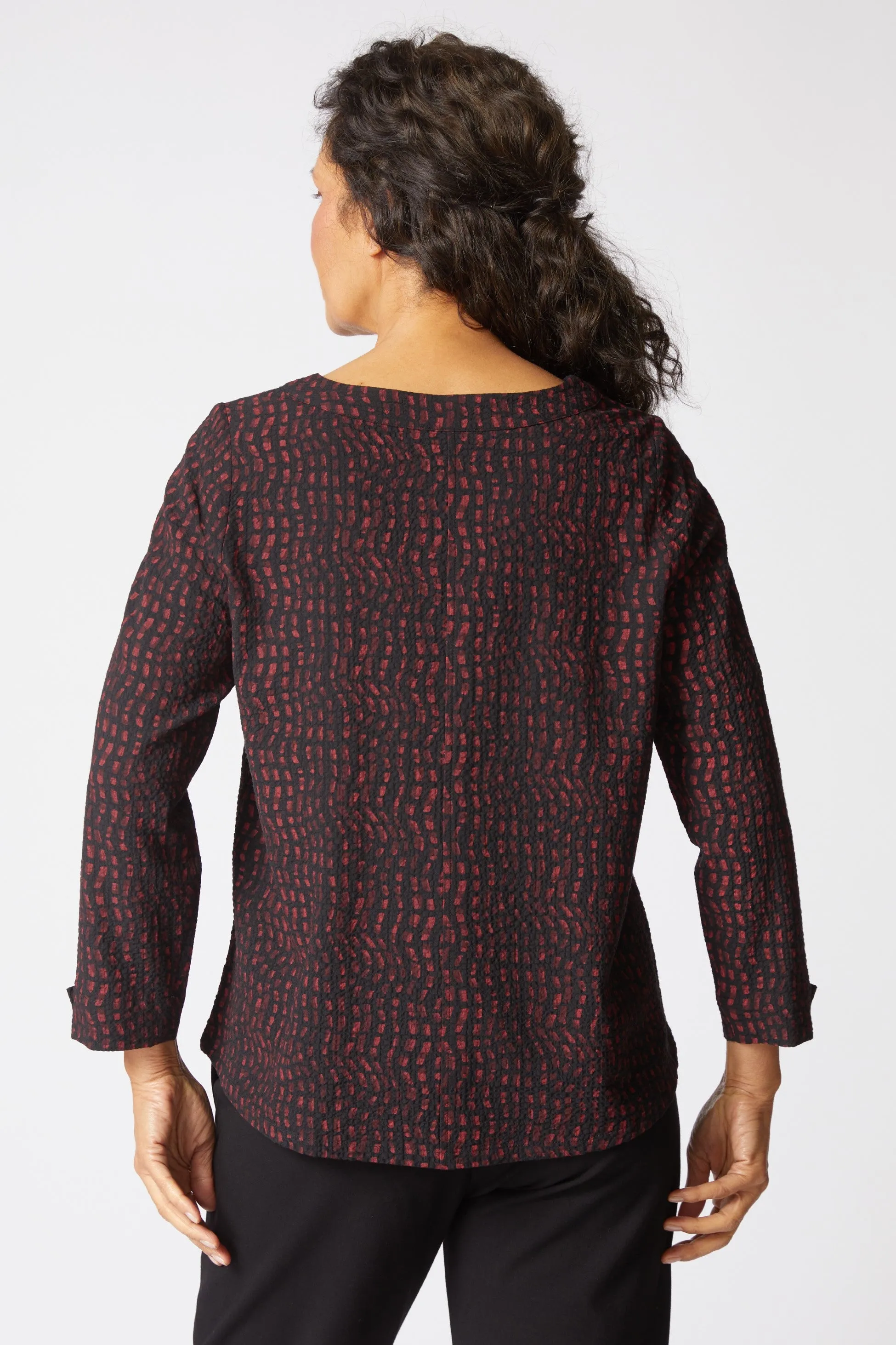 Pucker Weave Mosaic Print Button Pullover sold by Habitat product image thumbnail 2