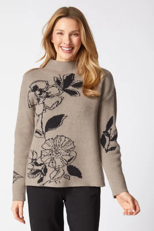 Floral Foliage Intarsia Sweater sold by Habitat