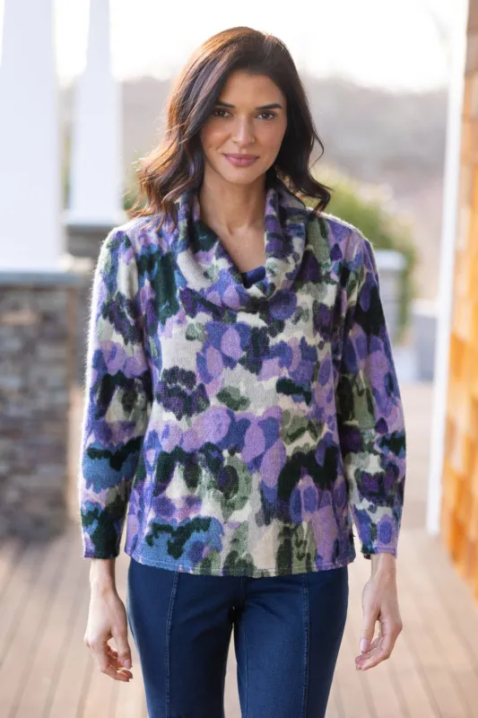 Aspen Knit Brushstroke Print Pullover sold by Habitat