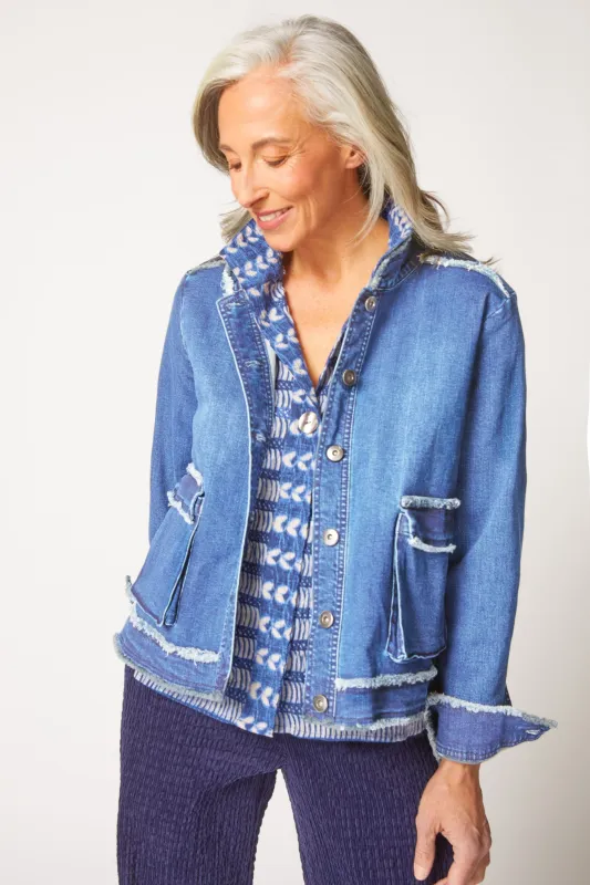 Stretch Canvas Fringe Jacket sold by Habitat