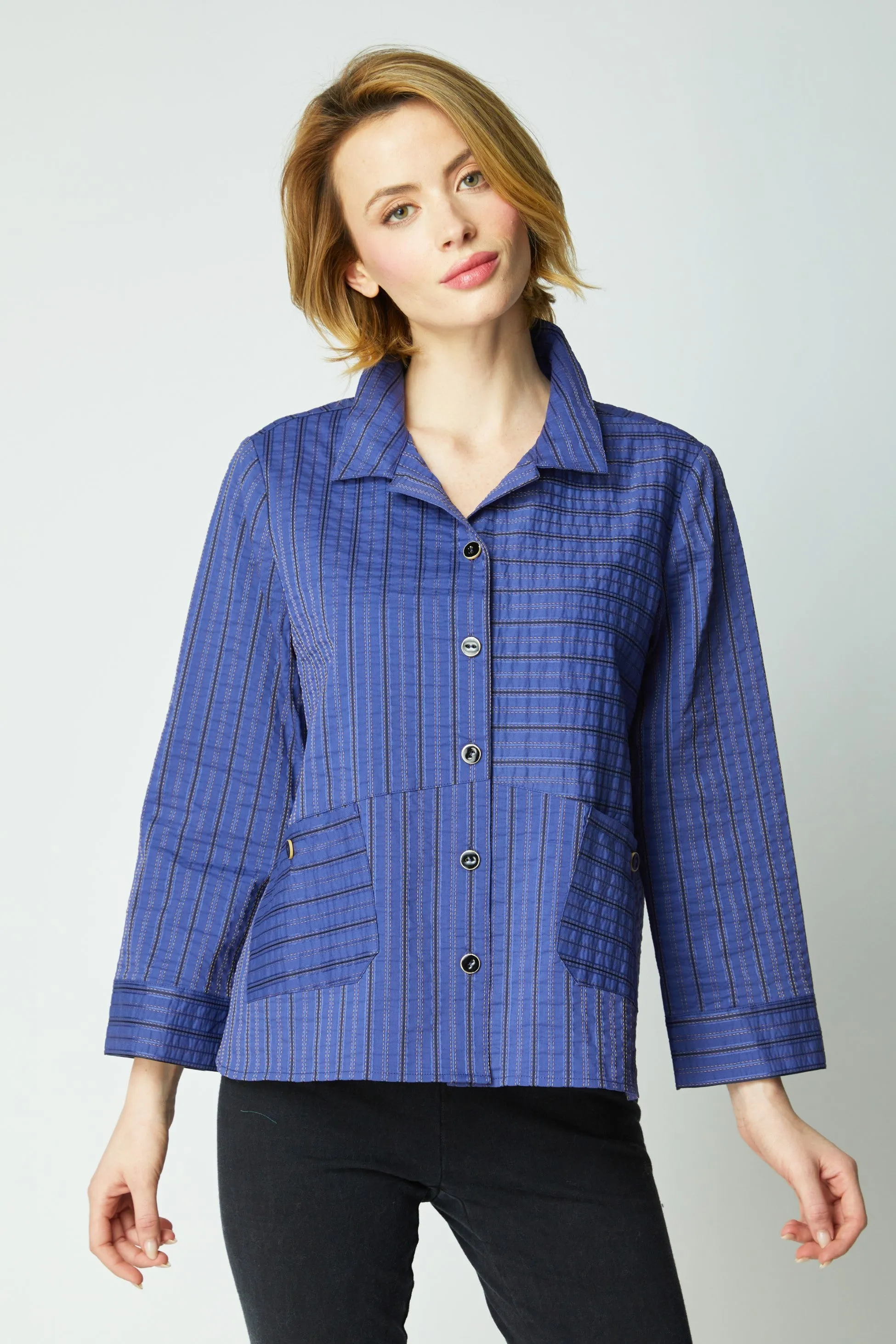 Eastside Stripe Shirt Jacket sold by Habitat product image thumbnail 3