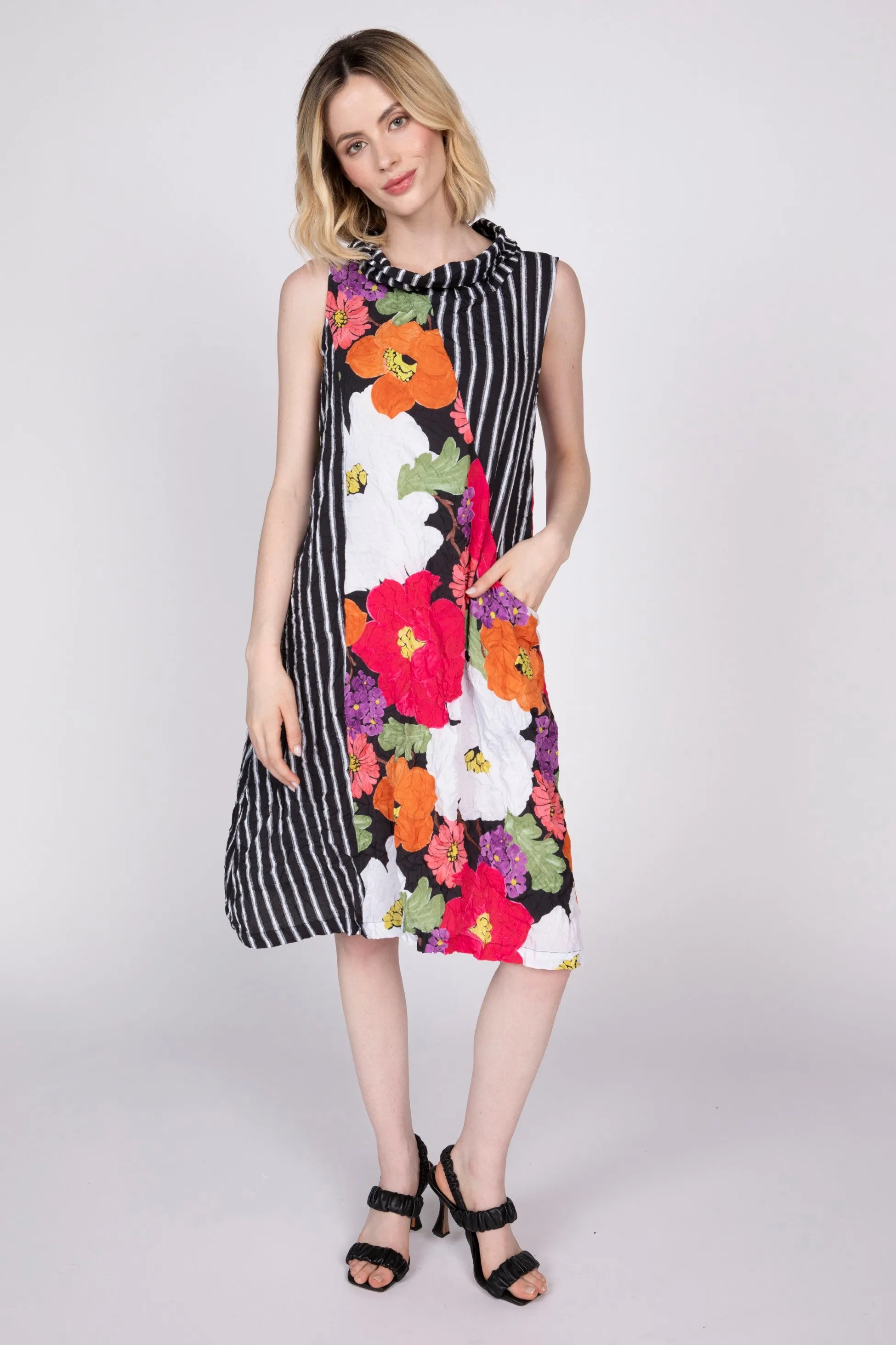 Siesta Floral Crinkle Crepe Every Where Dress sold by Habitat product image thumbnail 4