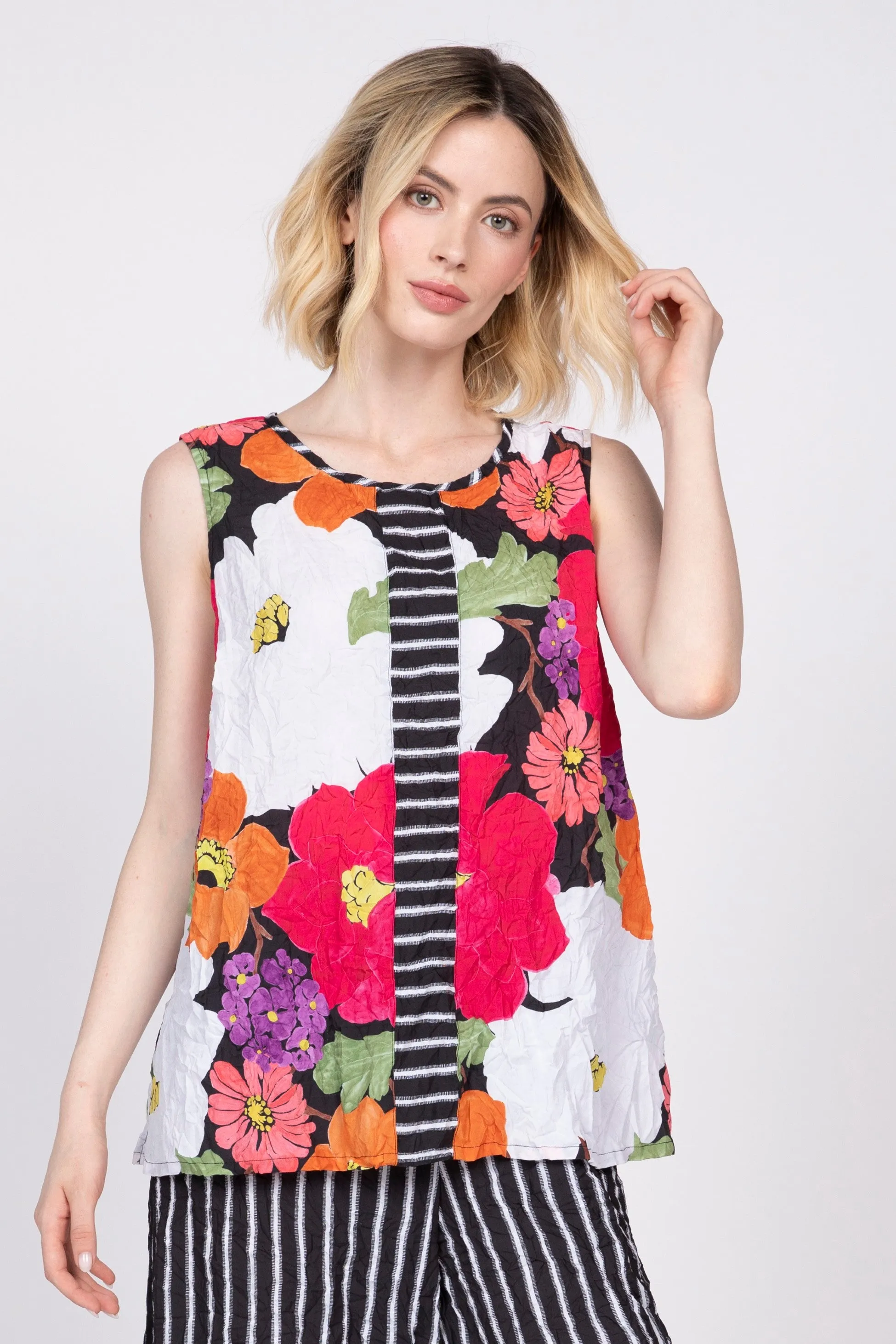 Siesta Floral Crinkle Crepe Swing Top sold by Habitat product image thumbnail 3