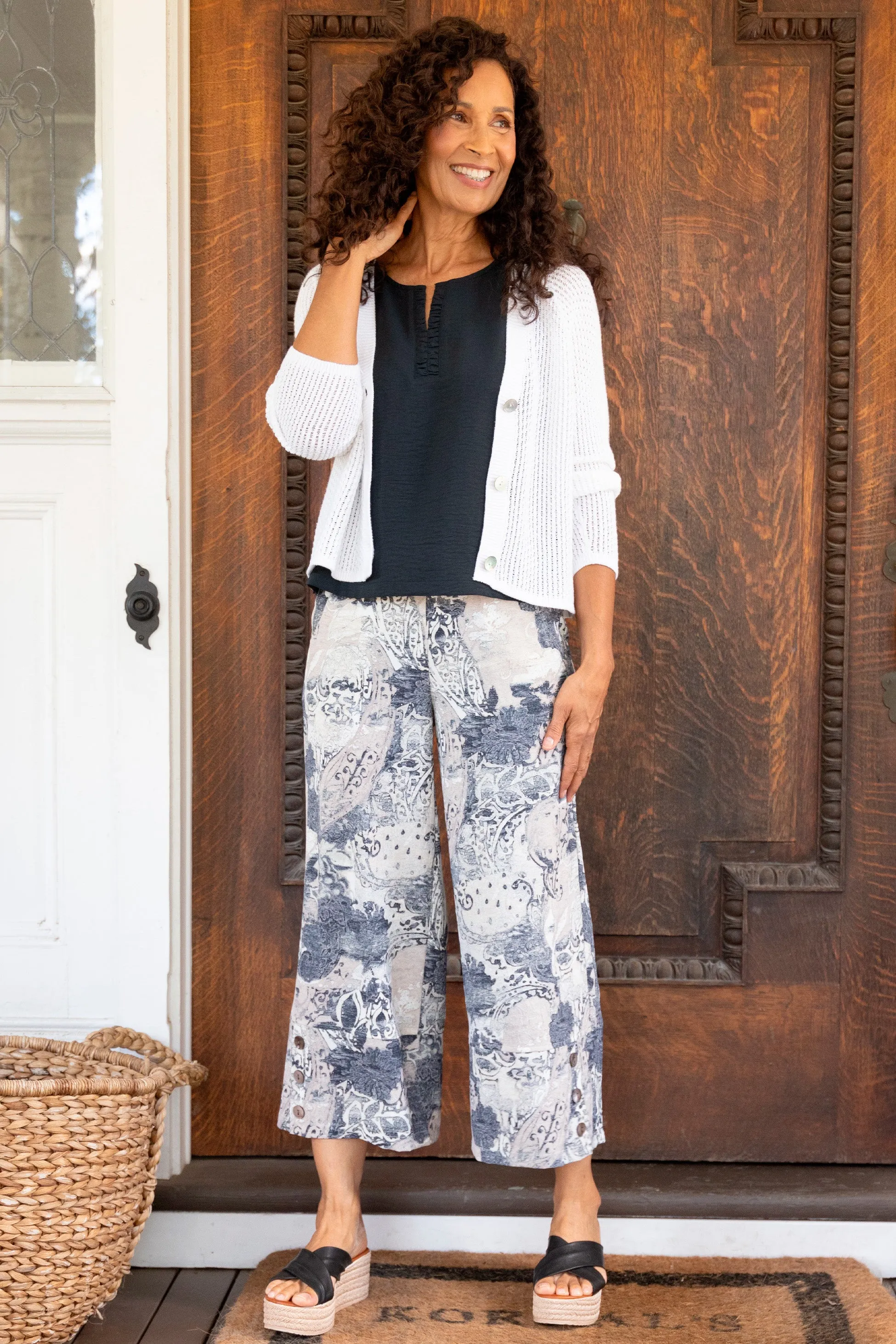 Destination Unknown Button Hem Crop Pant sold by Habitat product image thumbnail 2