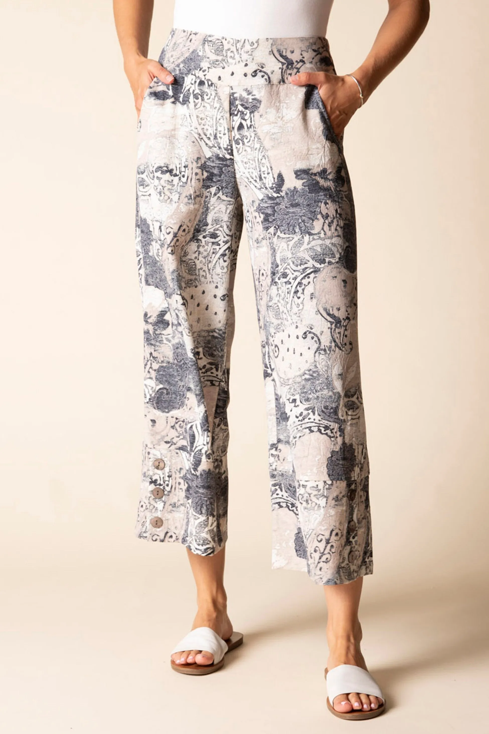 Destination Unknown Button Hem Crop Pant sold by Habitat product image thumbnail 3