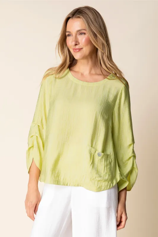 Whisper Jacquard Rayon Pleat Top made by Habitat