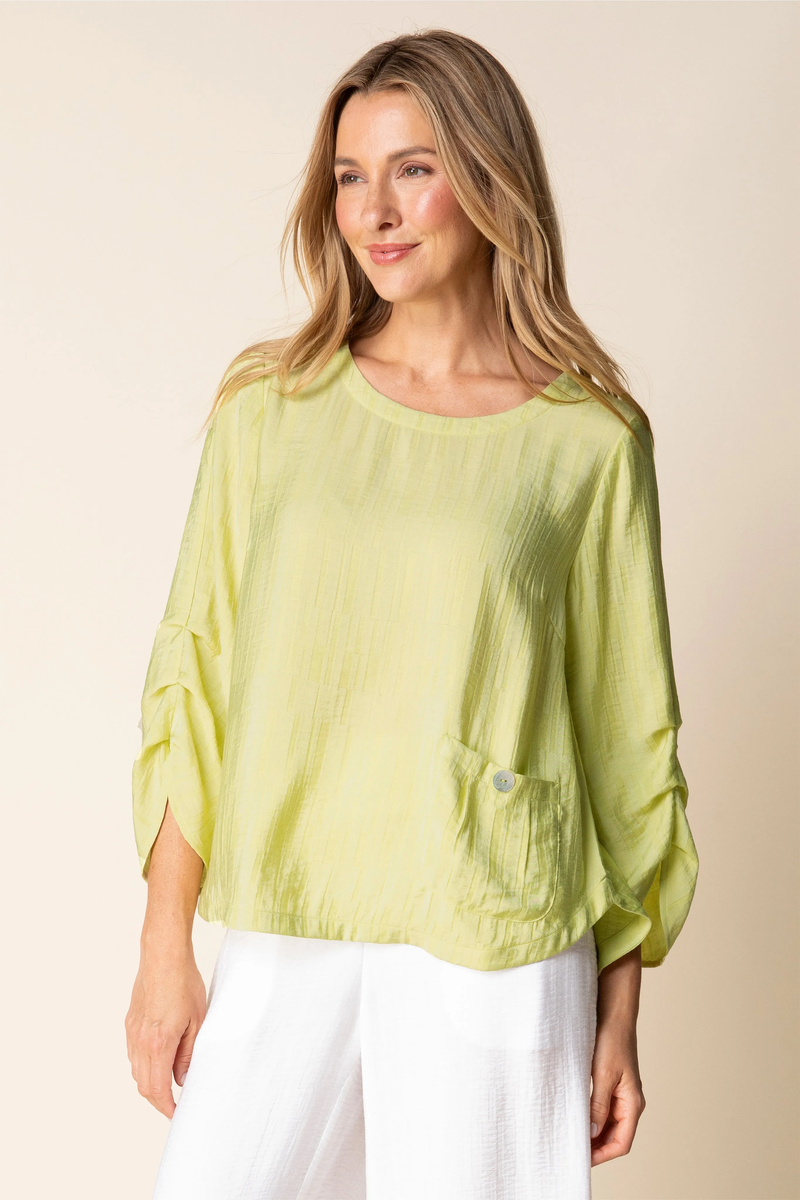 Whisper Jacquard Rayon Pleat Top sold by Habitat