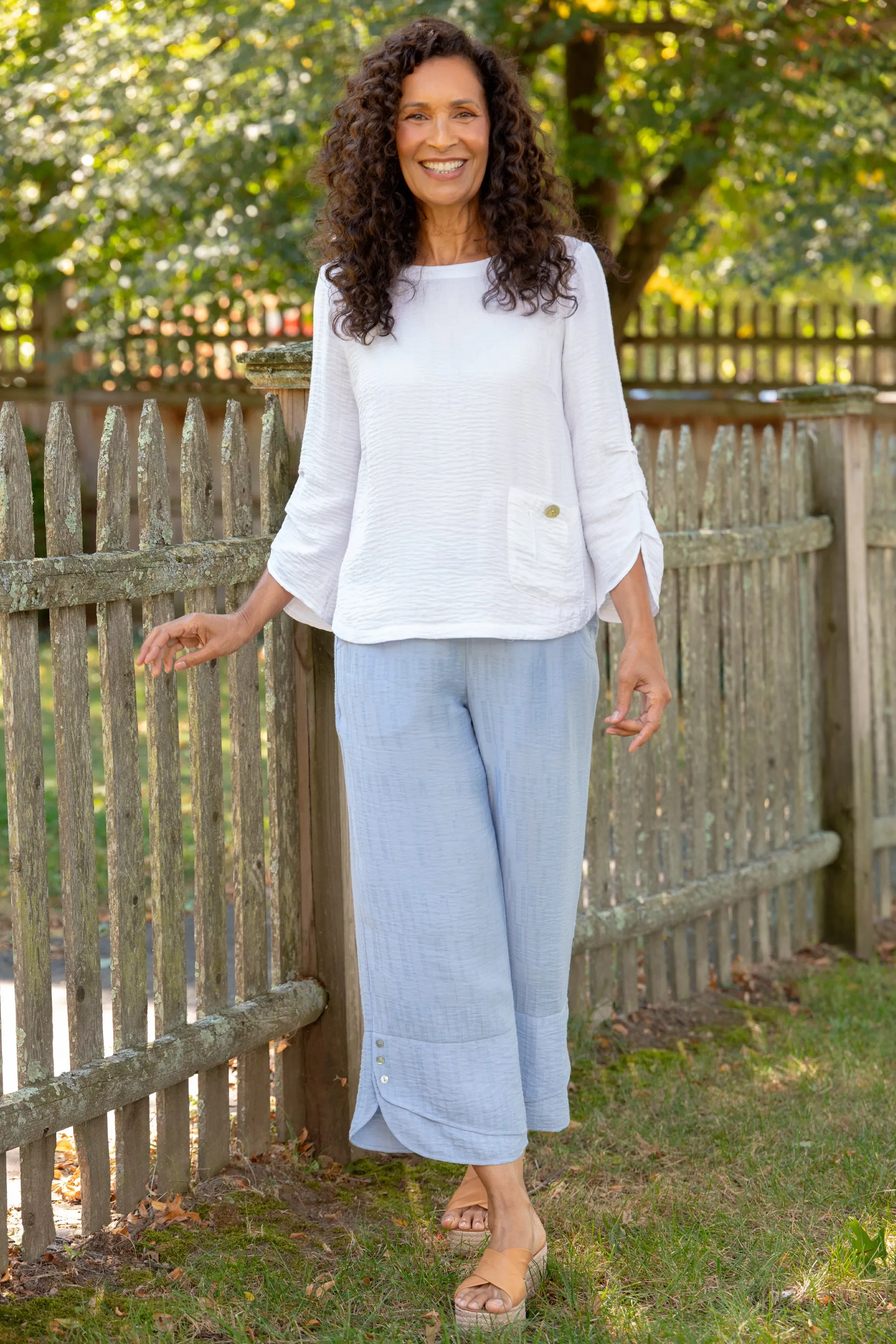 Whisper Jacquard Rayon Crop Pant sold by Habitat