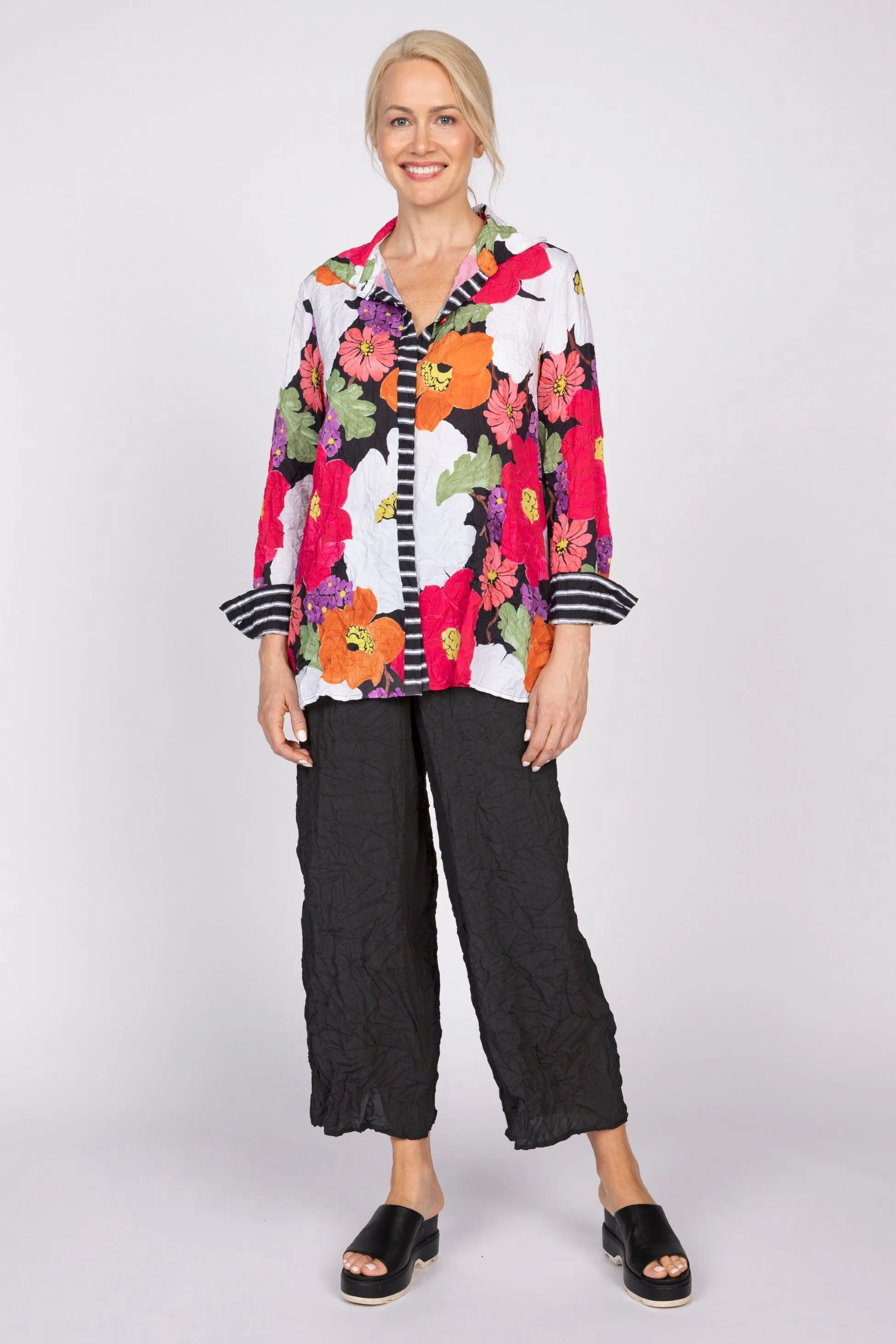 Siesta Floral Crinkle Crepe Mixed Shirt sold by Habitat product image thumbnail 4