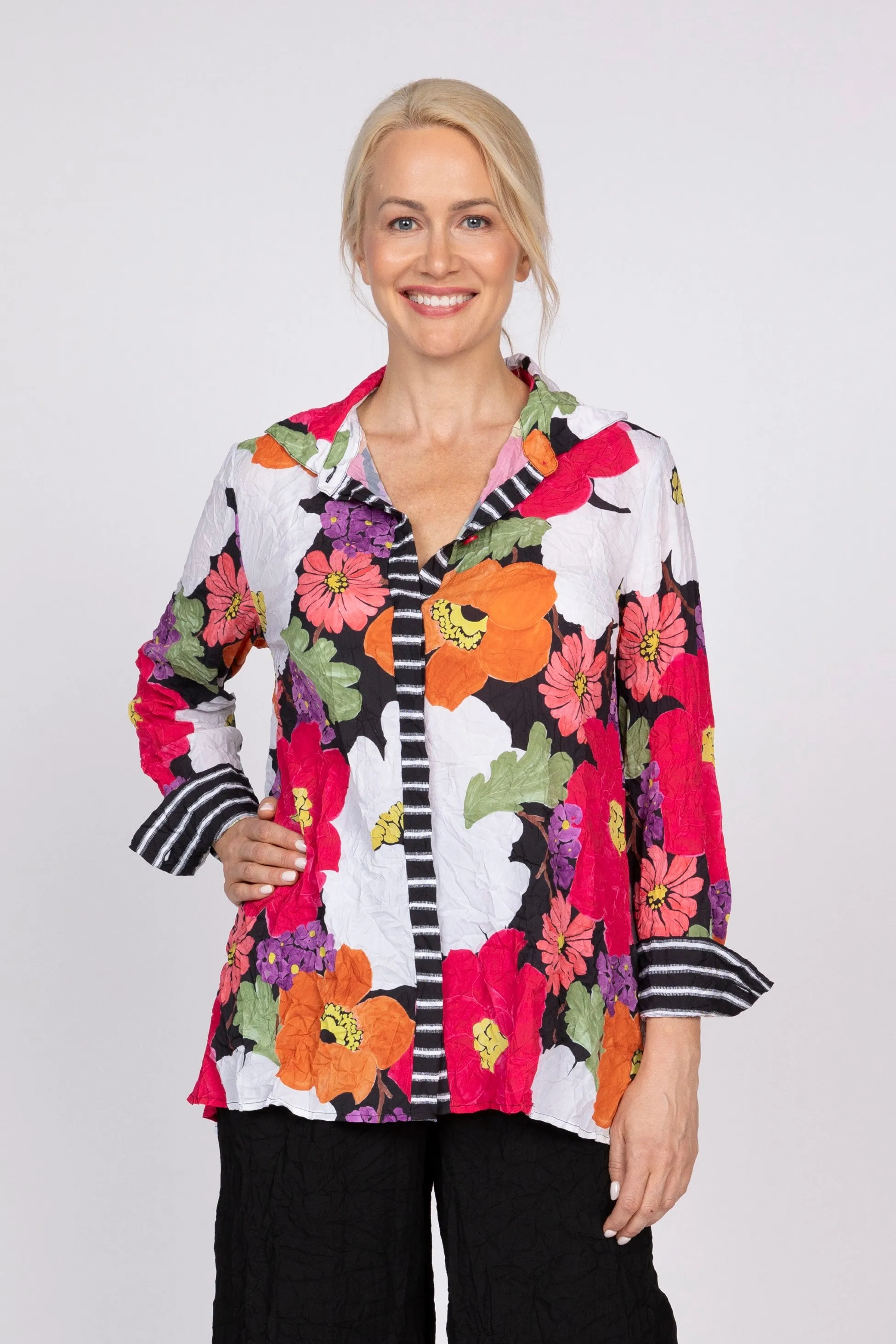 Siesta Floral Crinkle Crepe Mixed Shirt sold by Habitat product image thumbnail 2