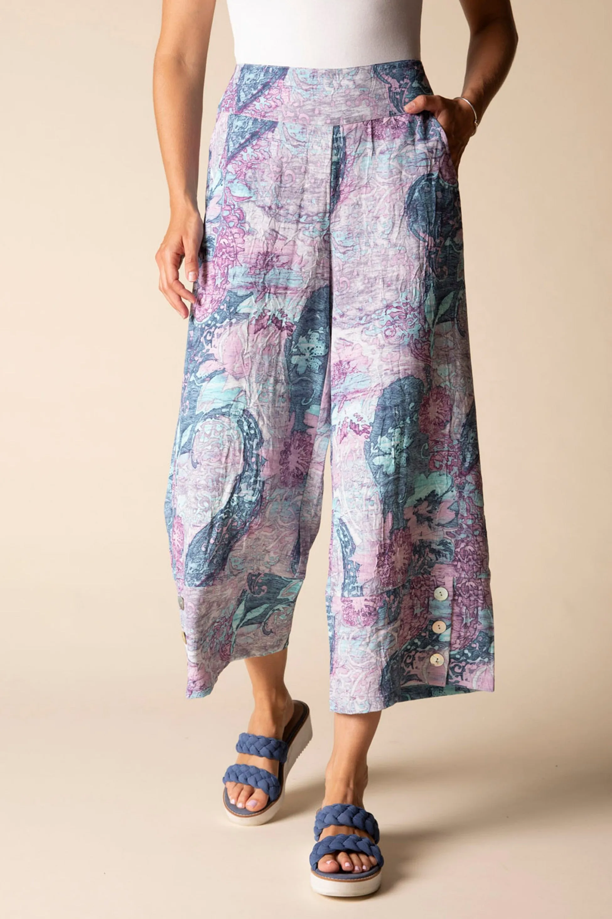 Destination Unknown Button Hem Crop Pant sold by Habitat product image thumbnail 4