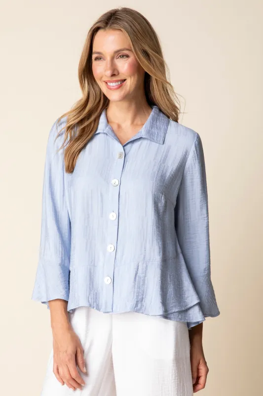 Whisper Jacquard Rayon Flounce Shirt made by Habitat
