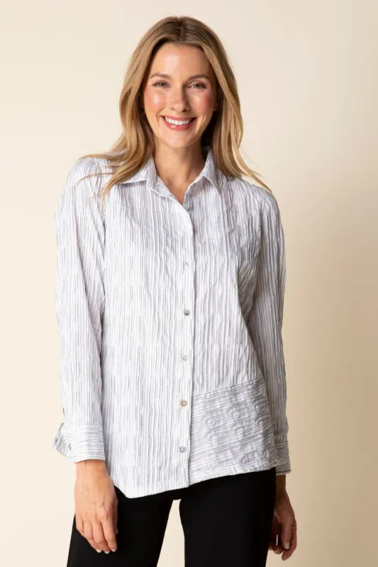 Santorini Stripe Selene Shirt made by Habitat