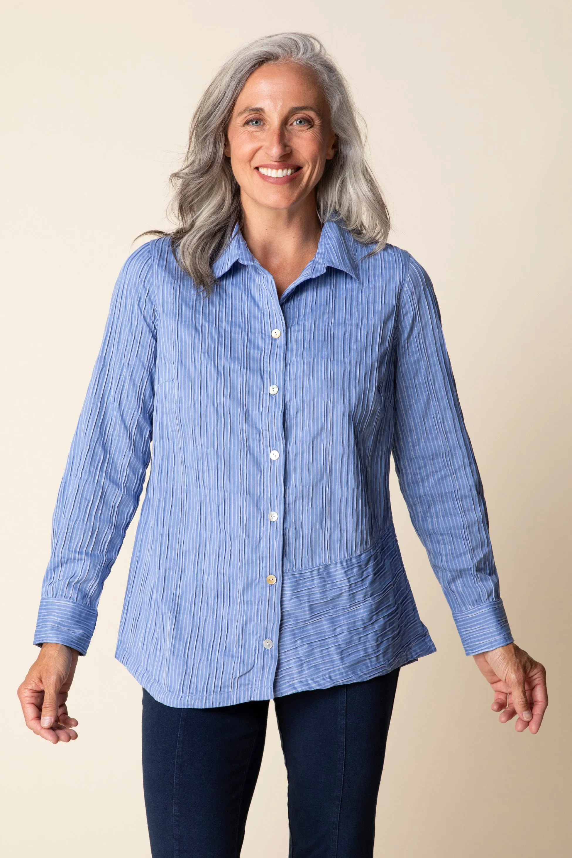Santorini Stripe Selene Shirt sold by Habitat product image thumbnail 3