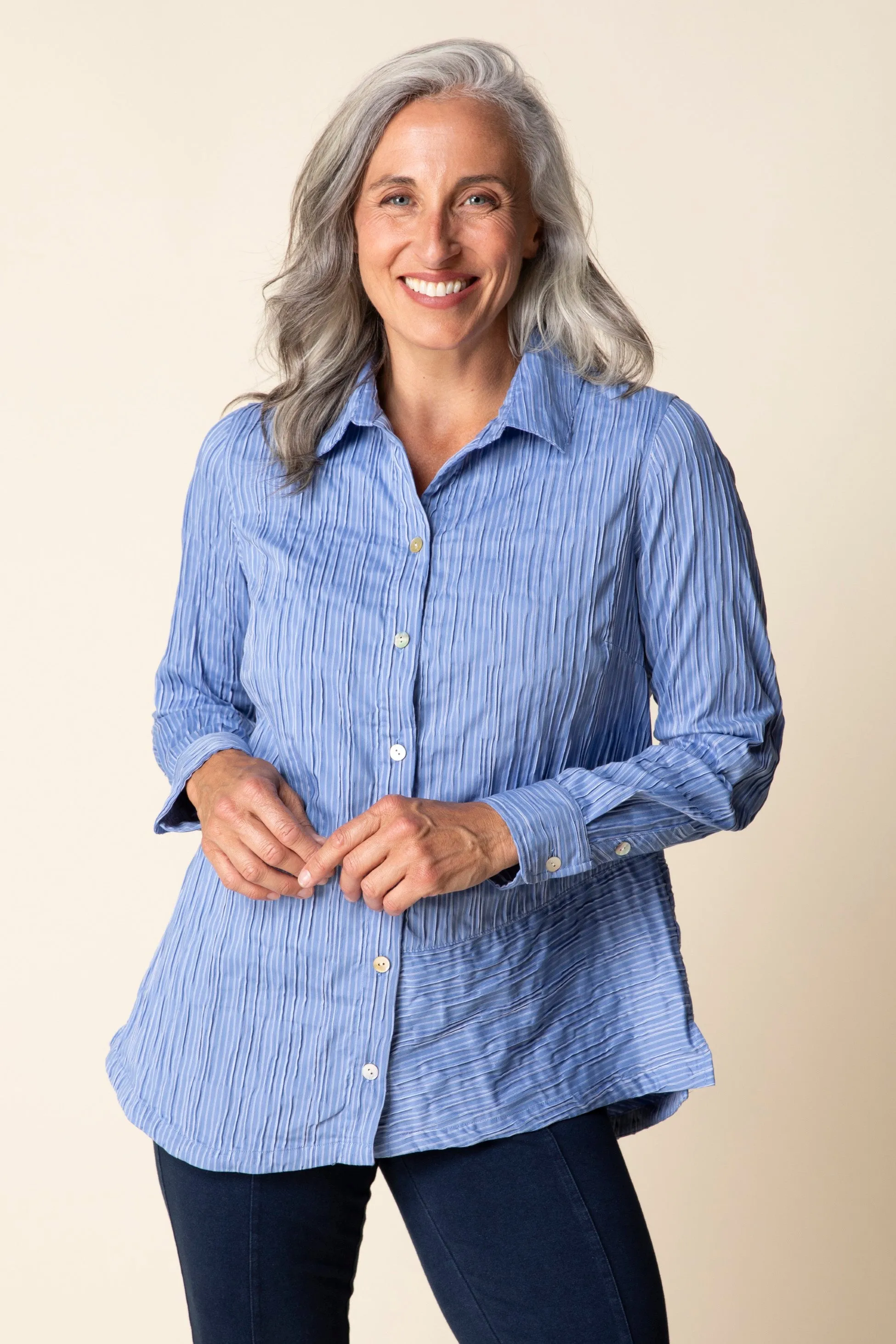 Santorini Stripe Selene Shirt sold by Habitat product image thumbnail 4