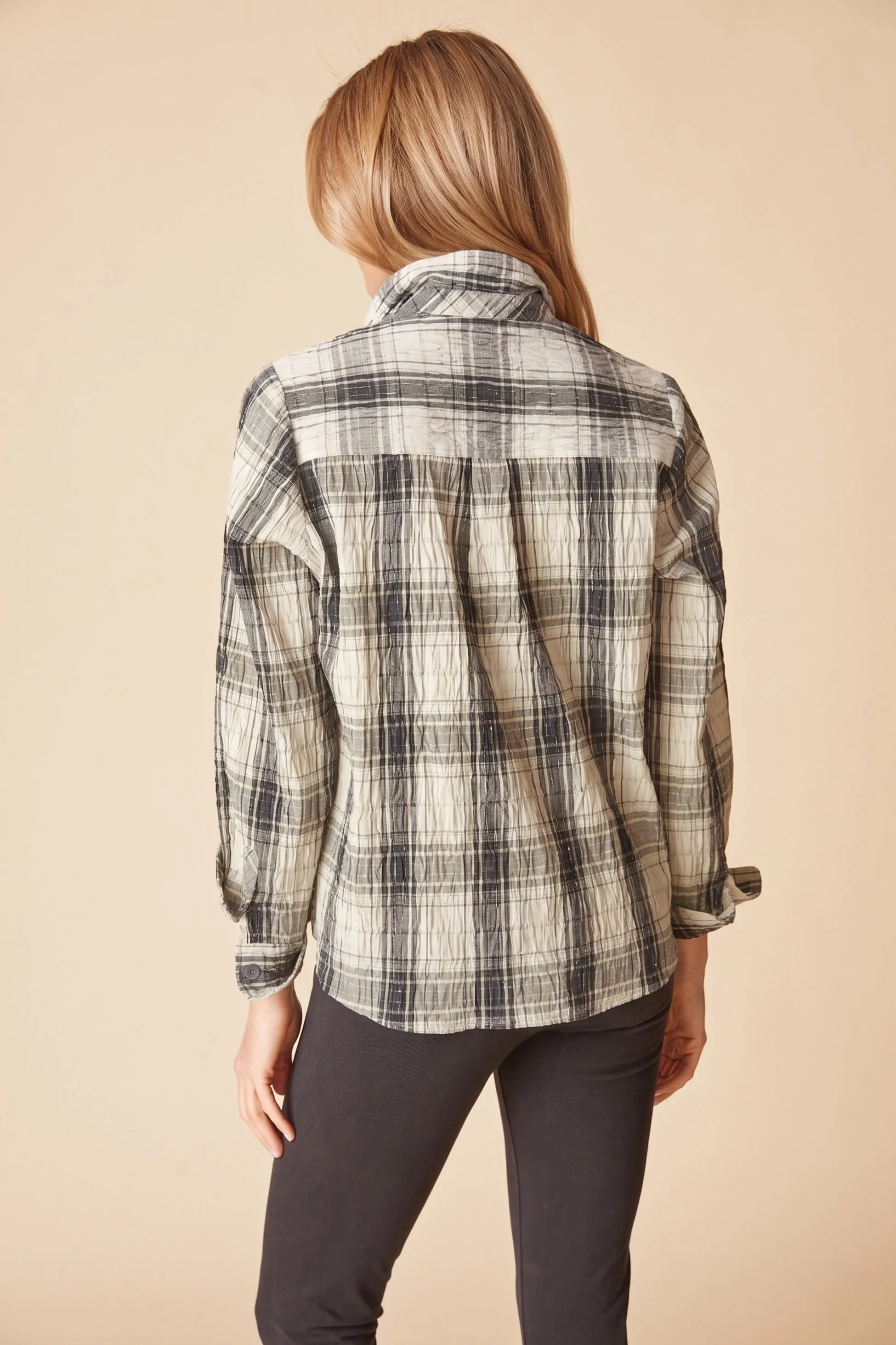 Crinkle Windowpane Chill Pullover sold by Habitat product image thumbnail 5