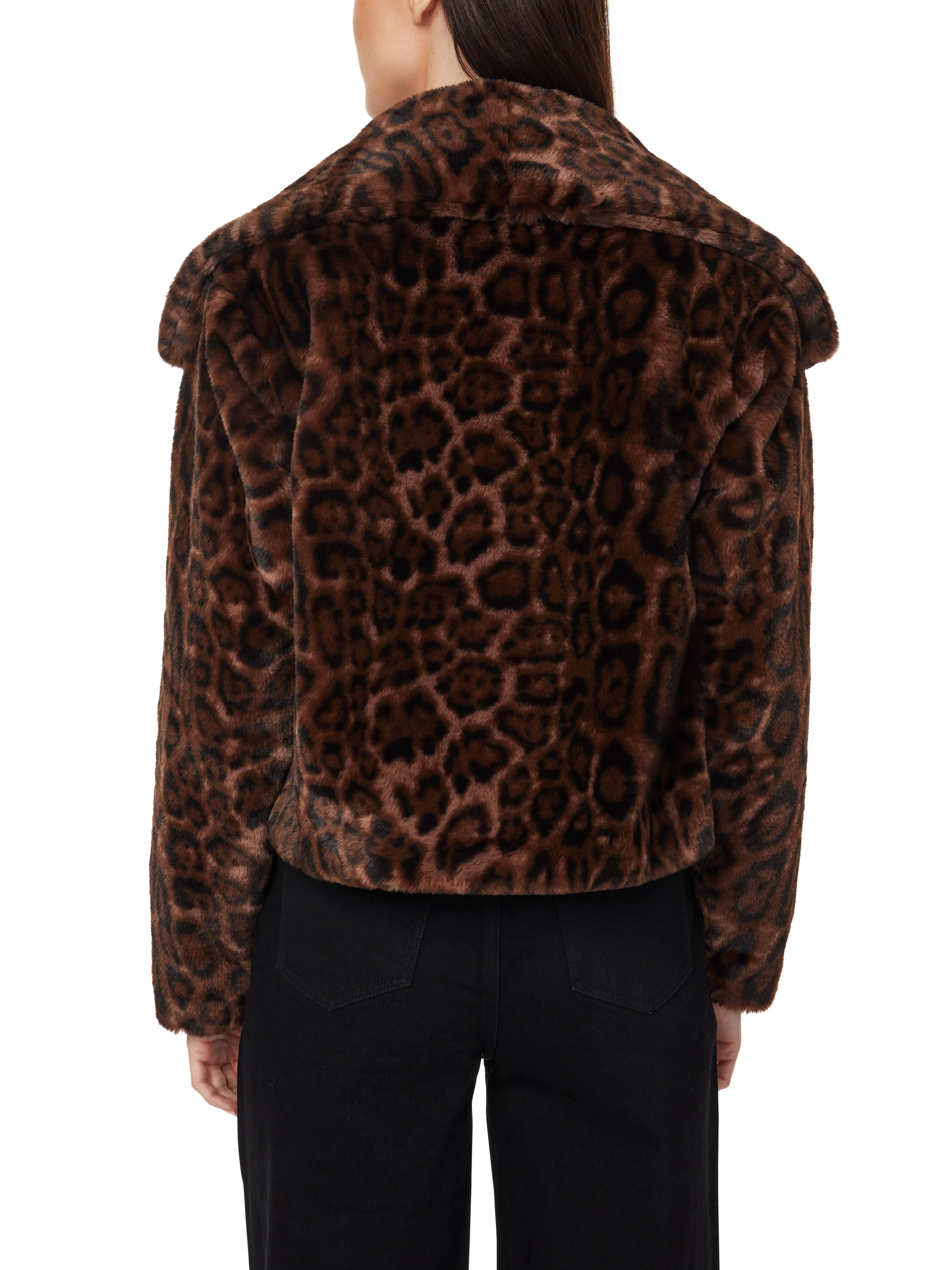 Faux Fur Leopard Jacket sold by Habitual product image thumbnail 3