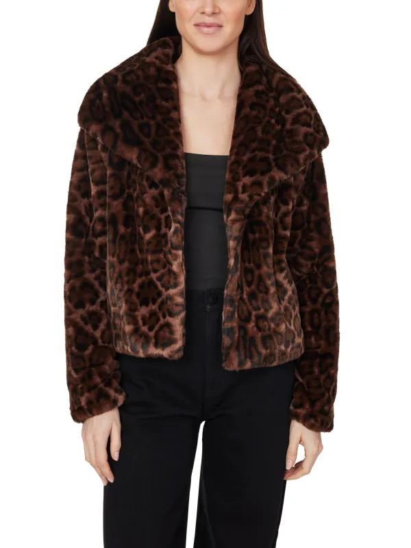 Faux Fur Leopard Jacket sold by Habitual