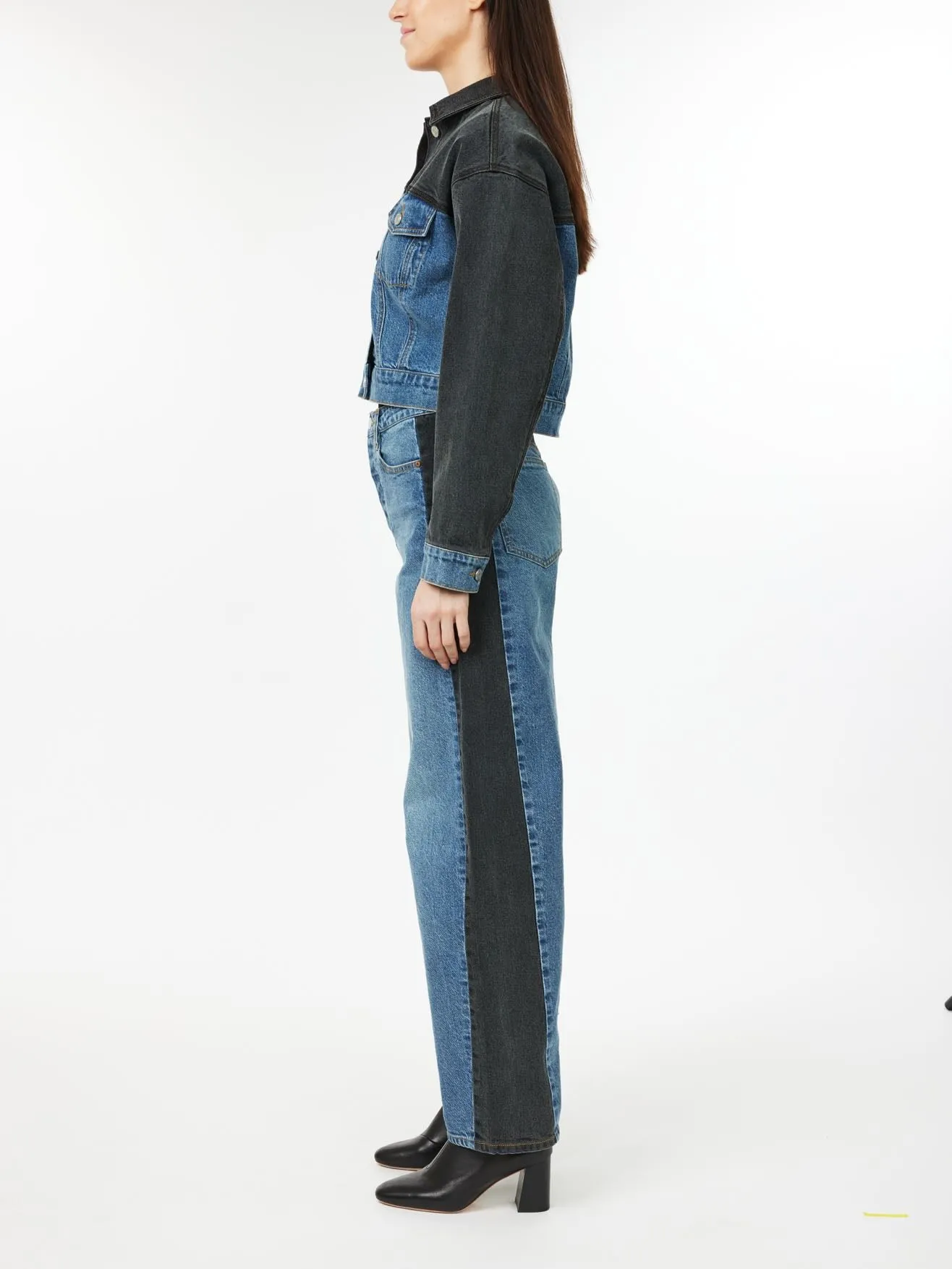 Two-Tone Ankle Barrel Jeans sold by Habitual product image thumbnail 5