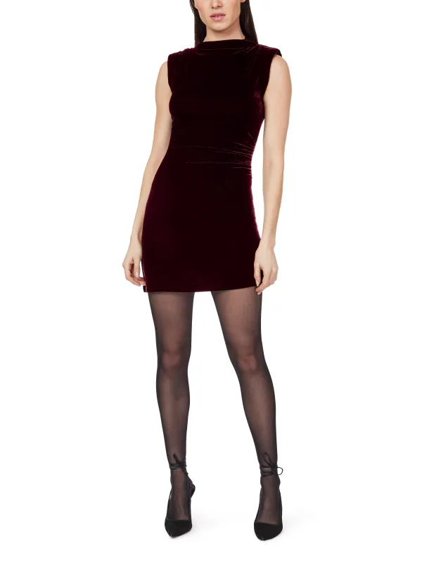 Draped Velvet Mini Dress sold by Habitual