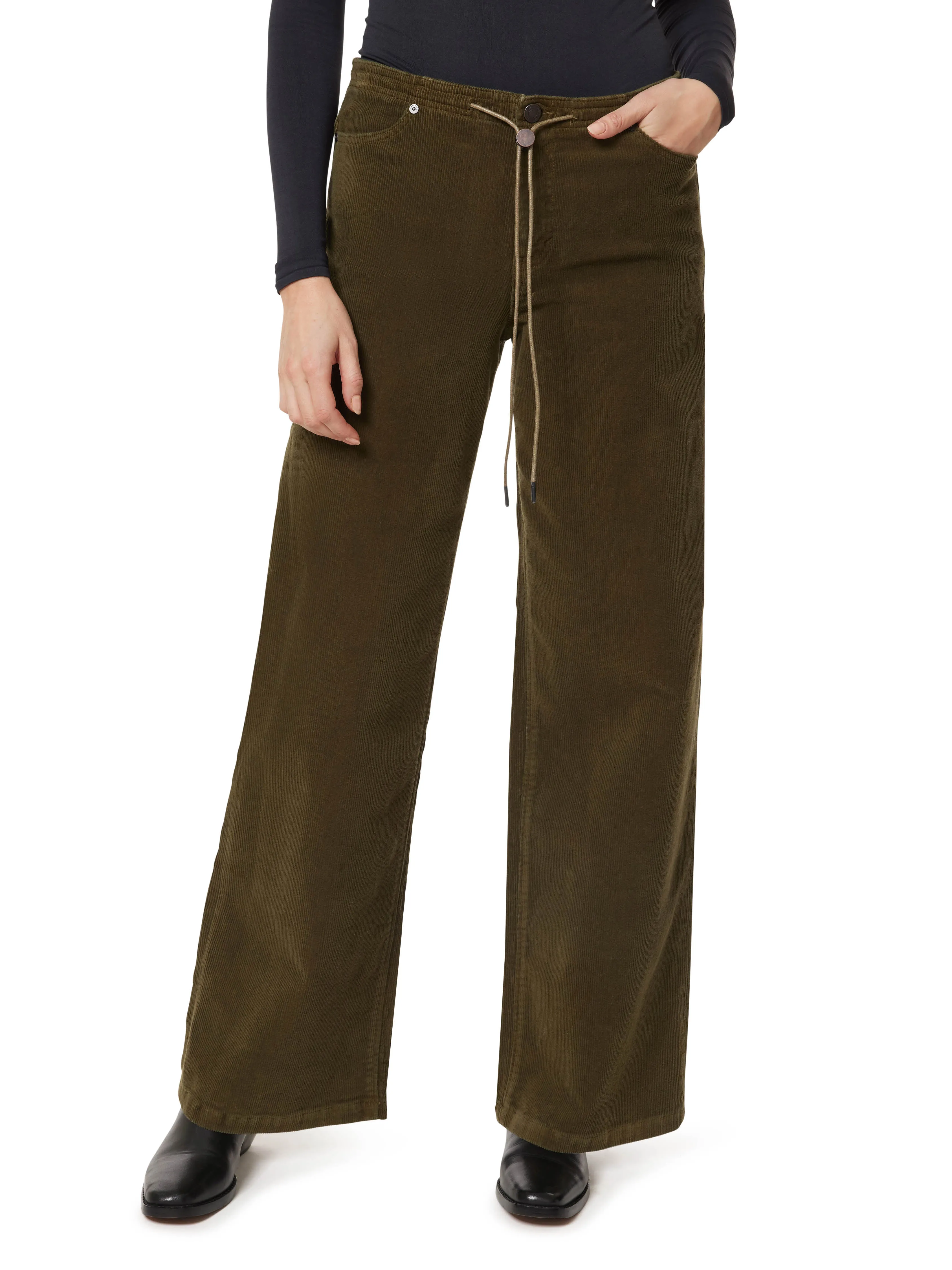 Jade Wide Leg Drawstring Corduroy sold by Habitual product image thumbnail 4