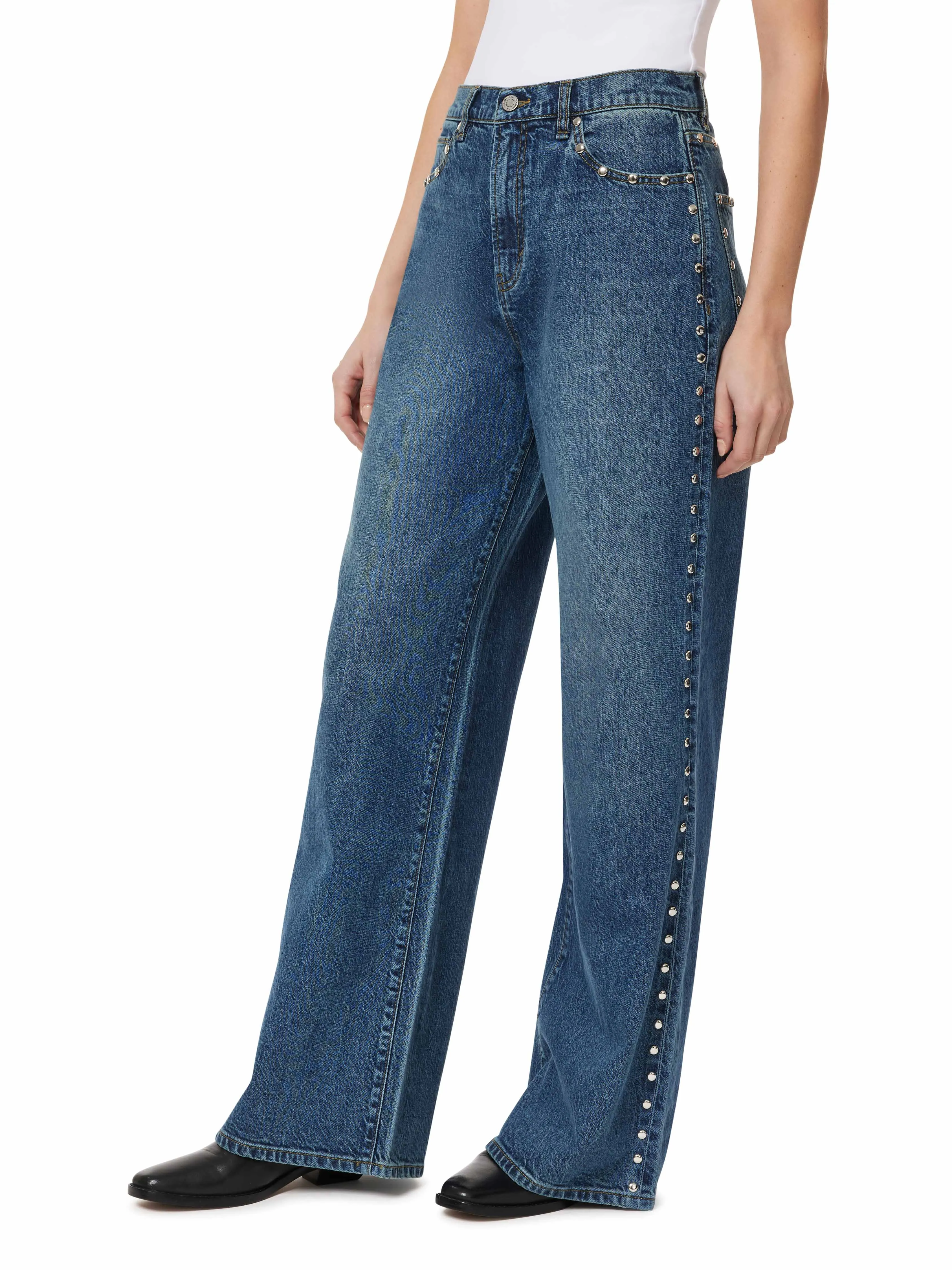 Gemma Wide Leg Studded Jeans sold by Habitual product image thumbnail 5