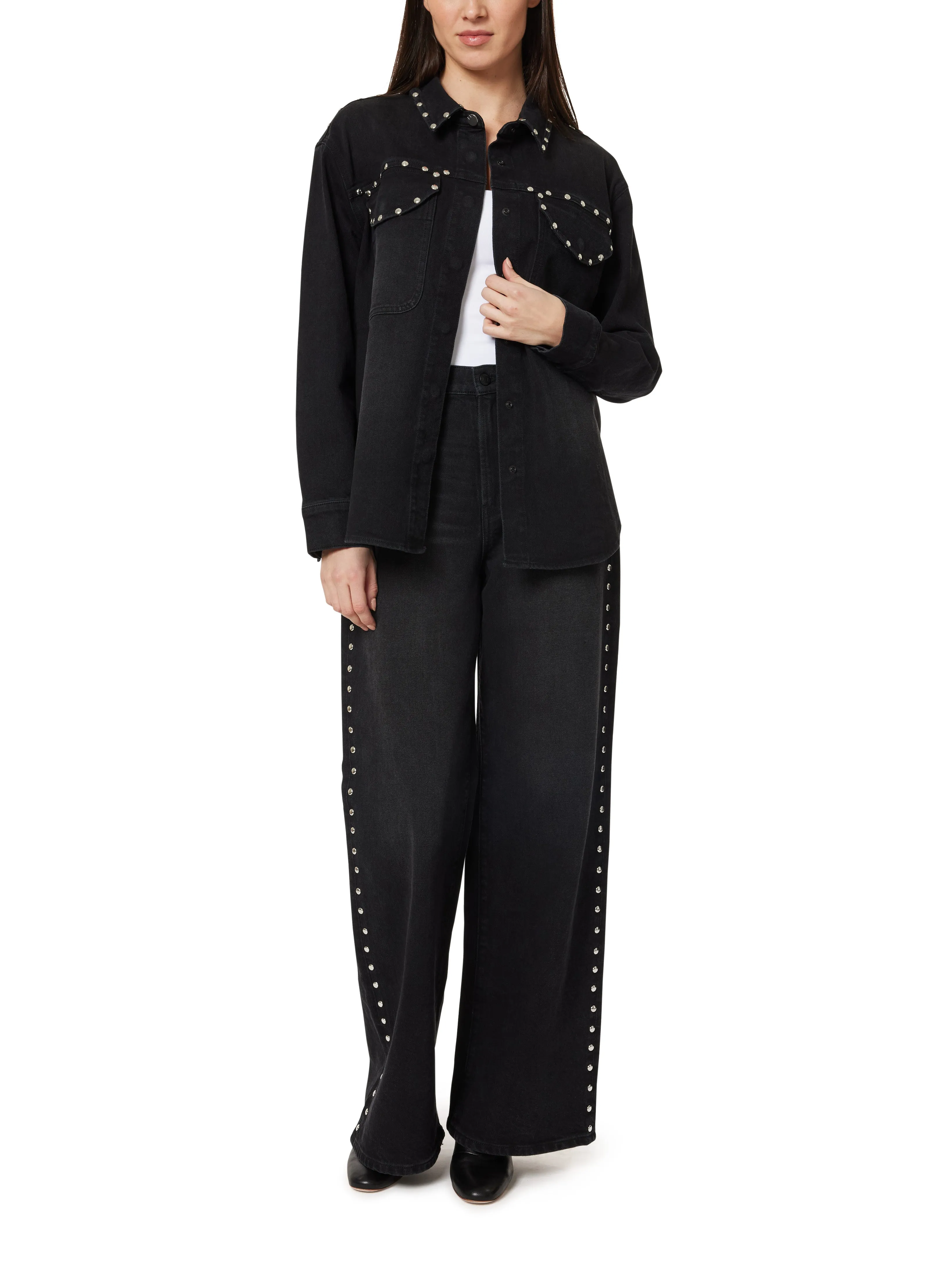 Denim Studded Shirt Jacket sold by Habitual product image thumbnail 4