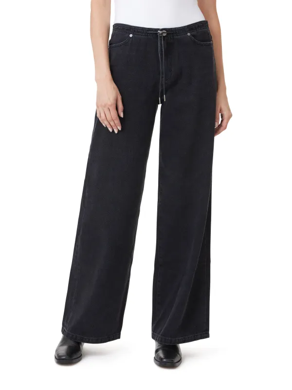 Jade Drawstring Wide Leg Jeans sold by Habitual
