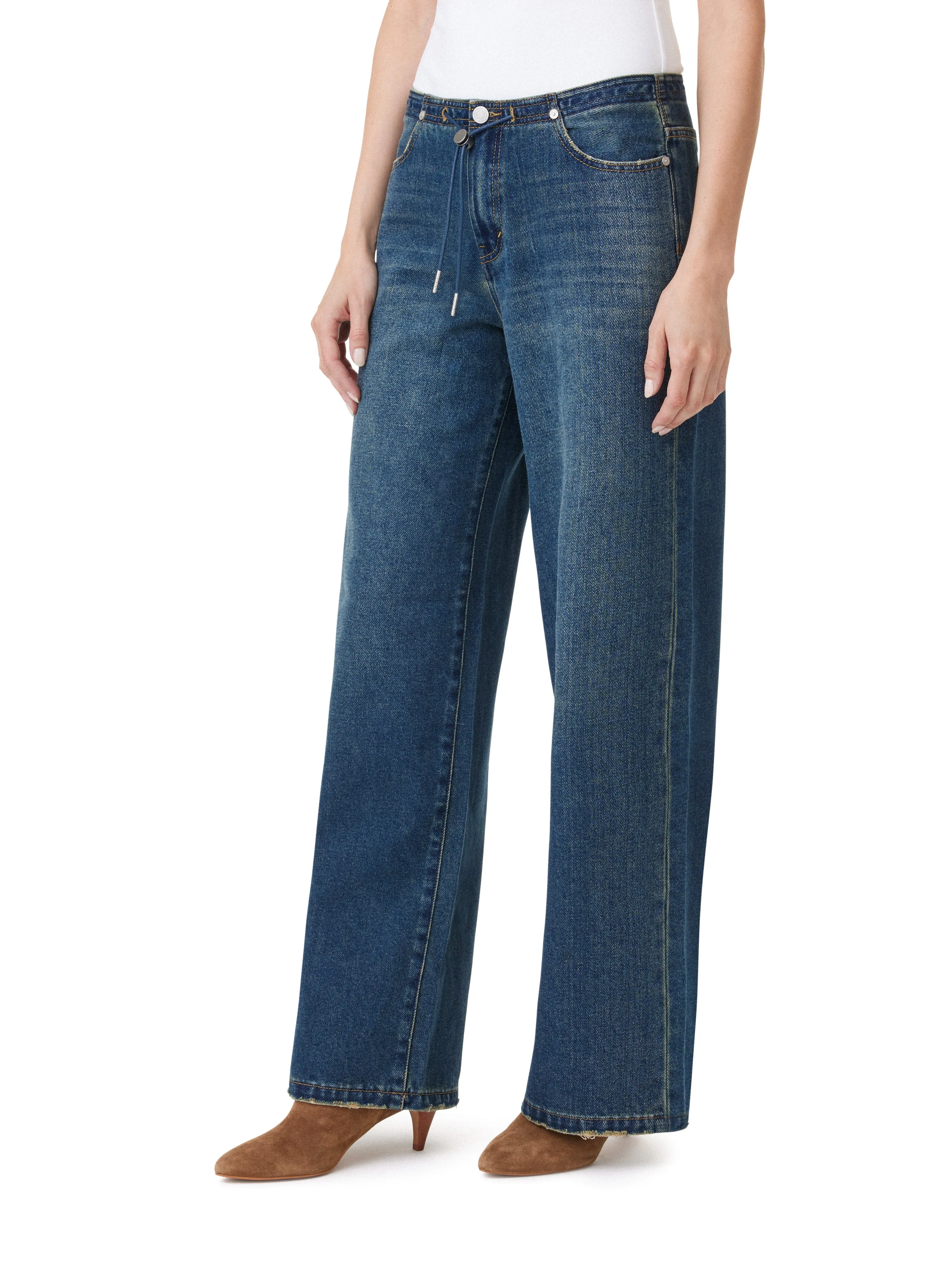 Jade Drawstring Wide Leg Jeans sold by Habitual product image thumbnail 5