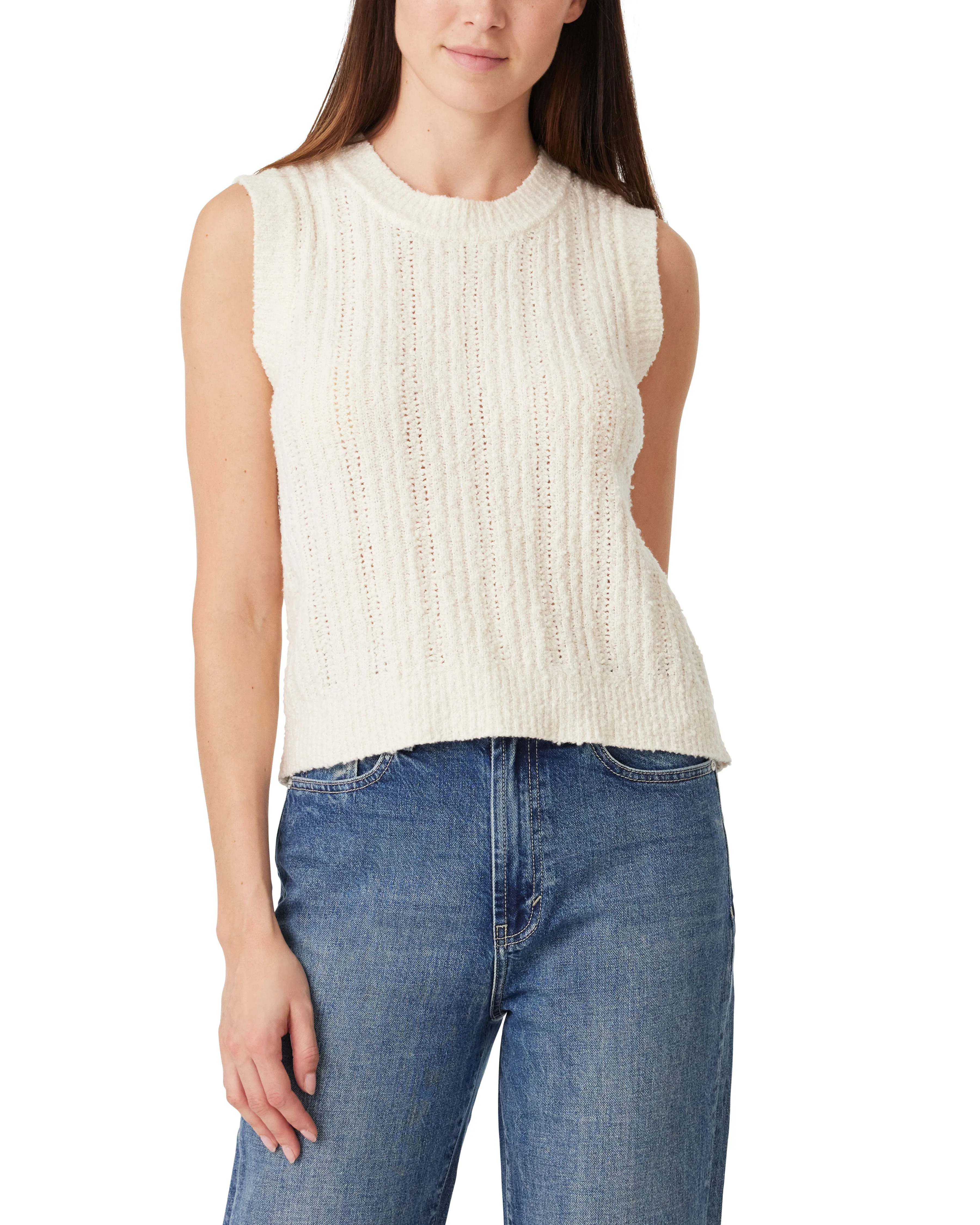 Sleeveless Crewneck Sweater sold by Habitual